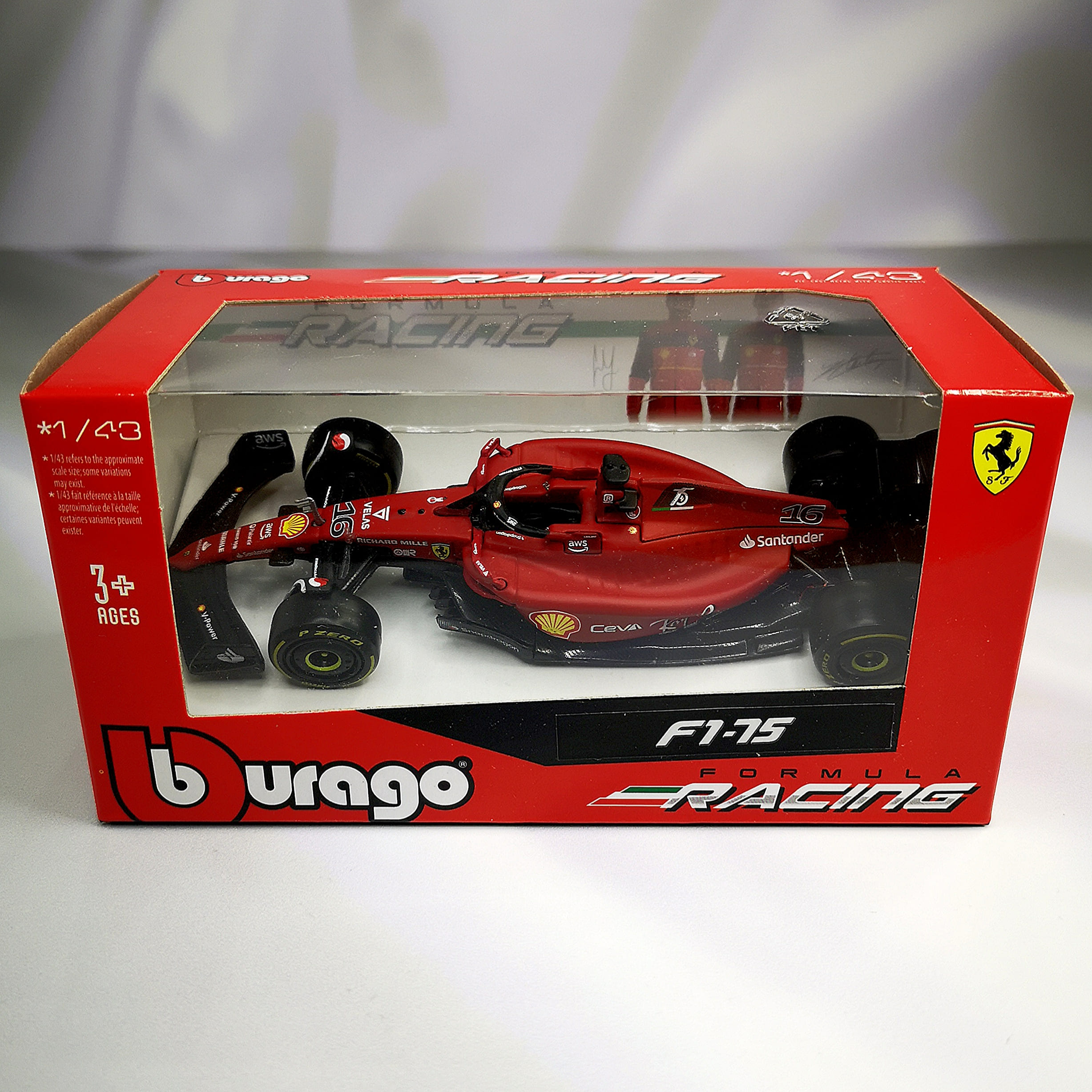 Ferrari F1-75 2022 #16 Charles Leclerc Caja Normal Burago 1:43