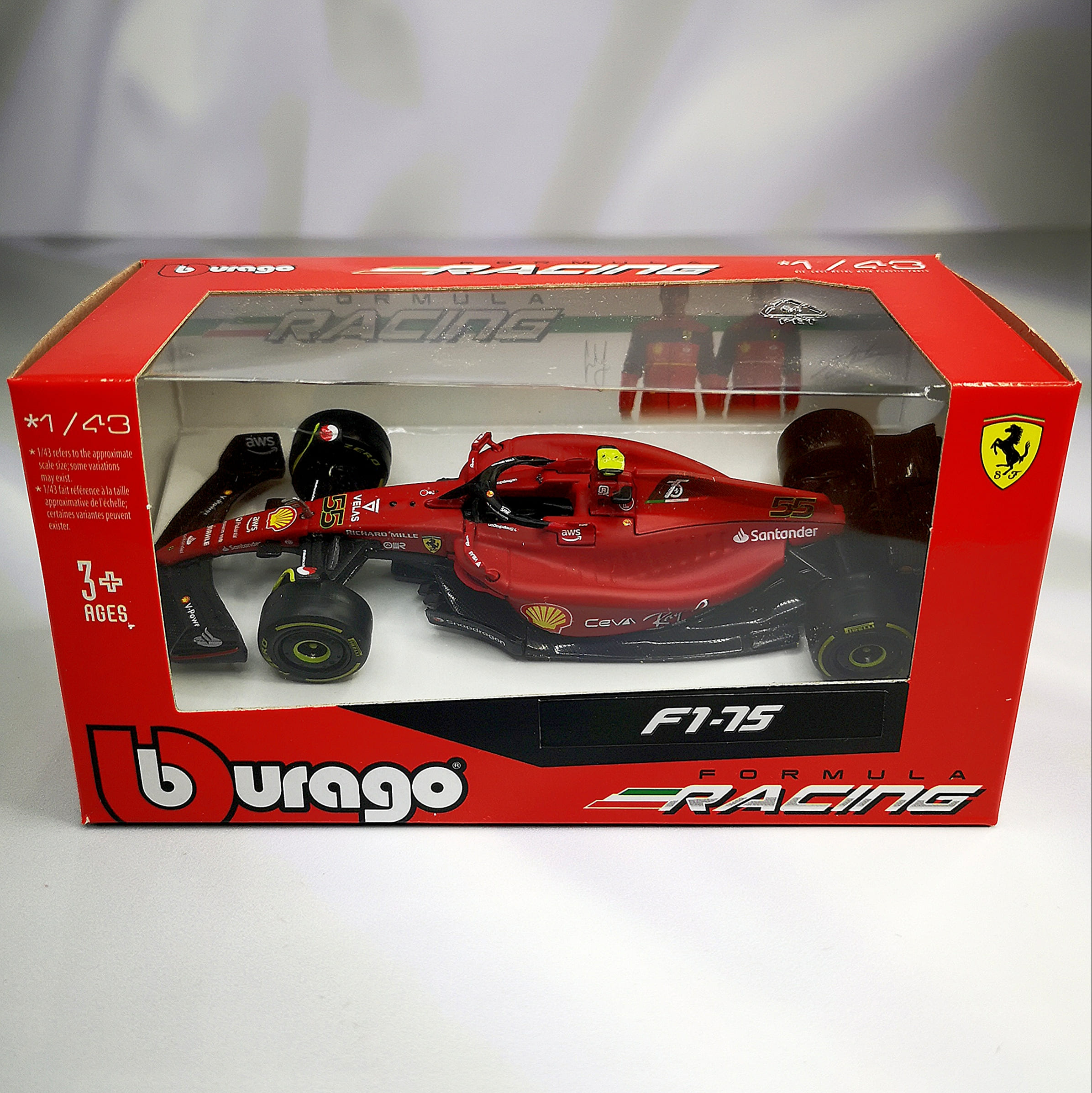 Ferrari F1-75 2022 #55 Carlos Sainz Caja Normal Burago 1:43