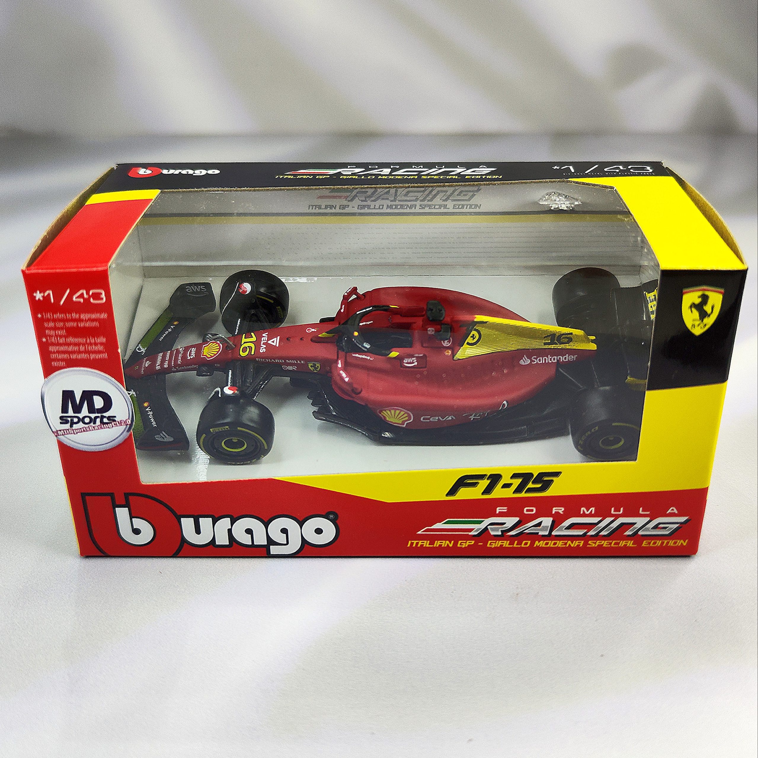 Ferrari F1-75 Special 2022 #16 Charles Leclerc Caja Normal Burago 1:43