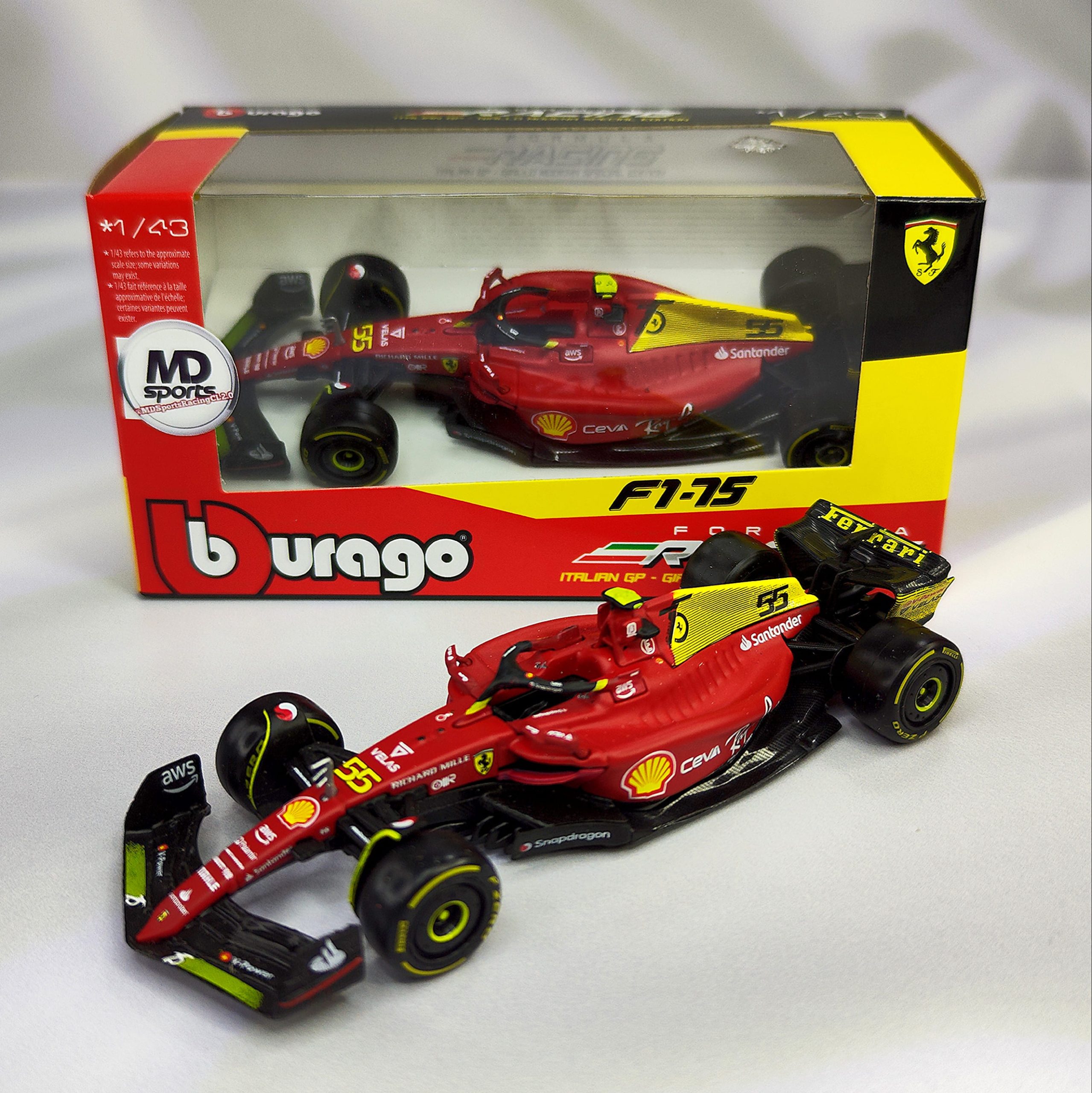 Ferrari F1-75 Special 2022 #55 Carlos Sainz Caja Normal Burago 1:43