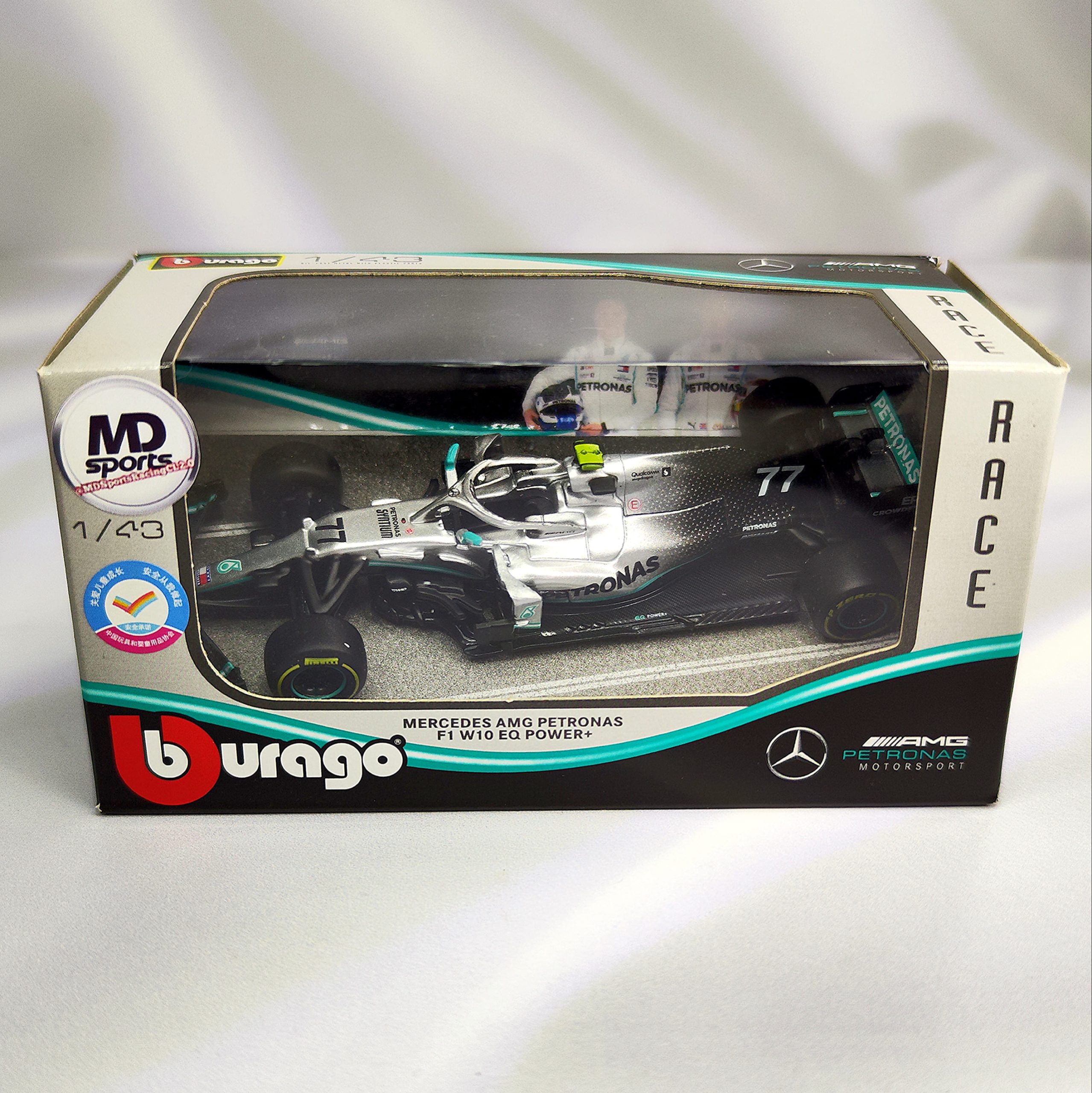 Mercedes W10 2019 #77 Valtteri Bottas Caja Normal Burago 1:43