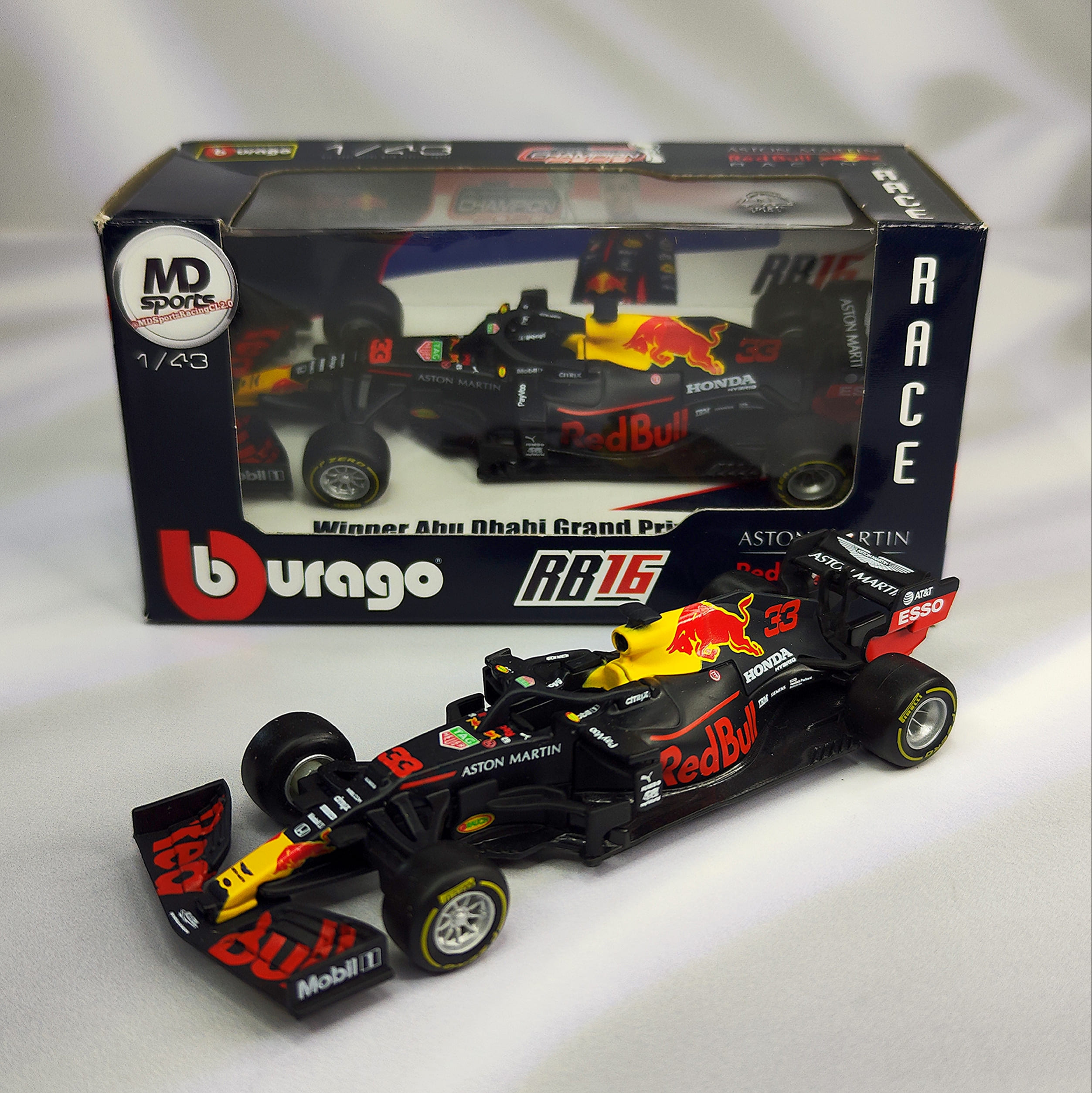 RedBull RB16 2020 #33 Max Verstappen Caja Normal Burago 1:43