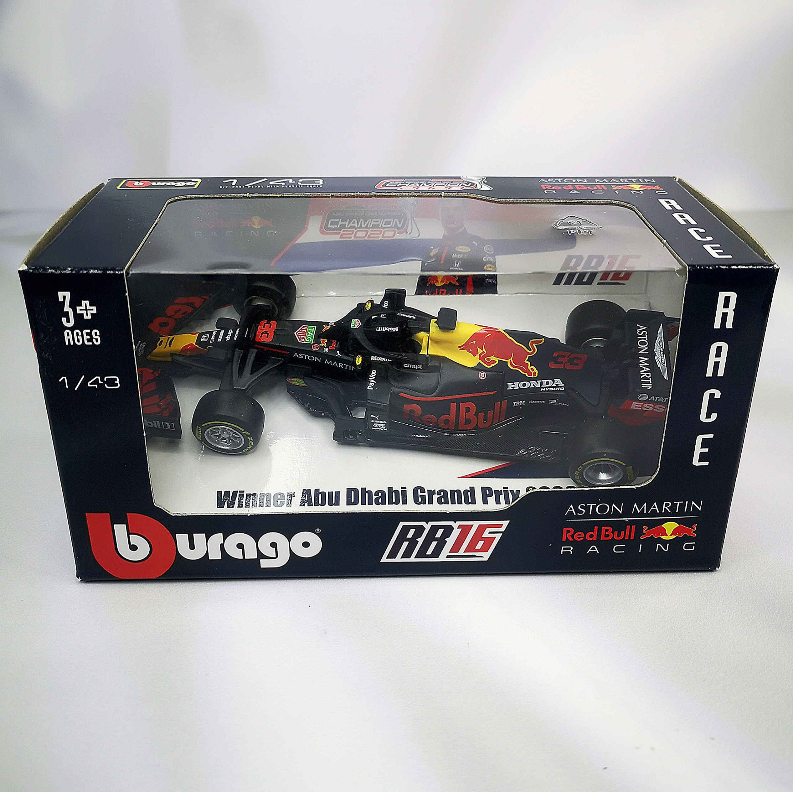 RedBull RB16 2020 #33 Max Verstappen Caja Normal Burago 1:43