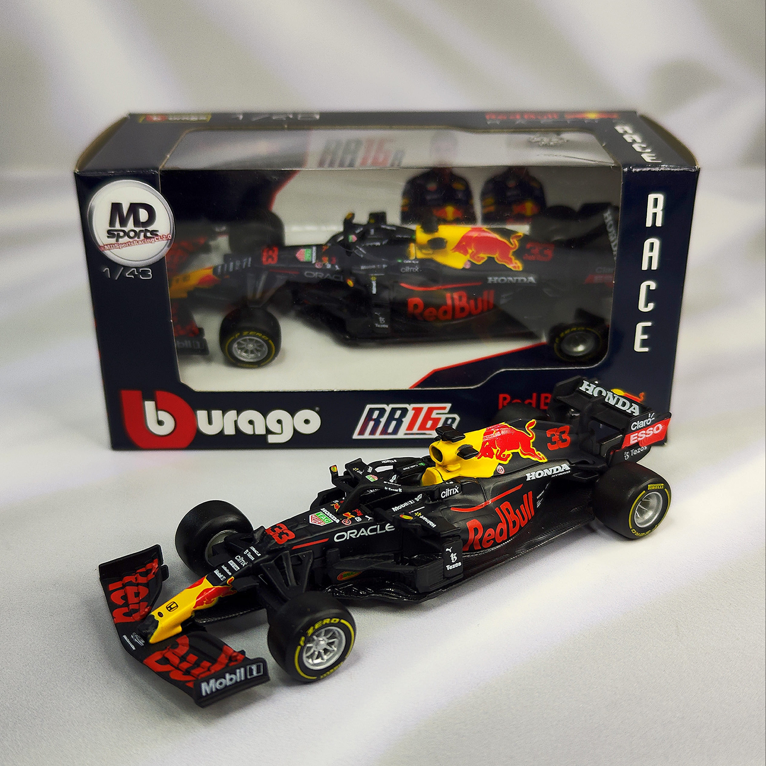 RedBull RB16b 2021 #33 Max Verstappen Caja Normal Burago 1:43