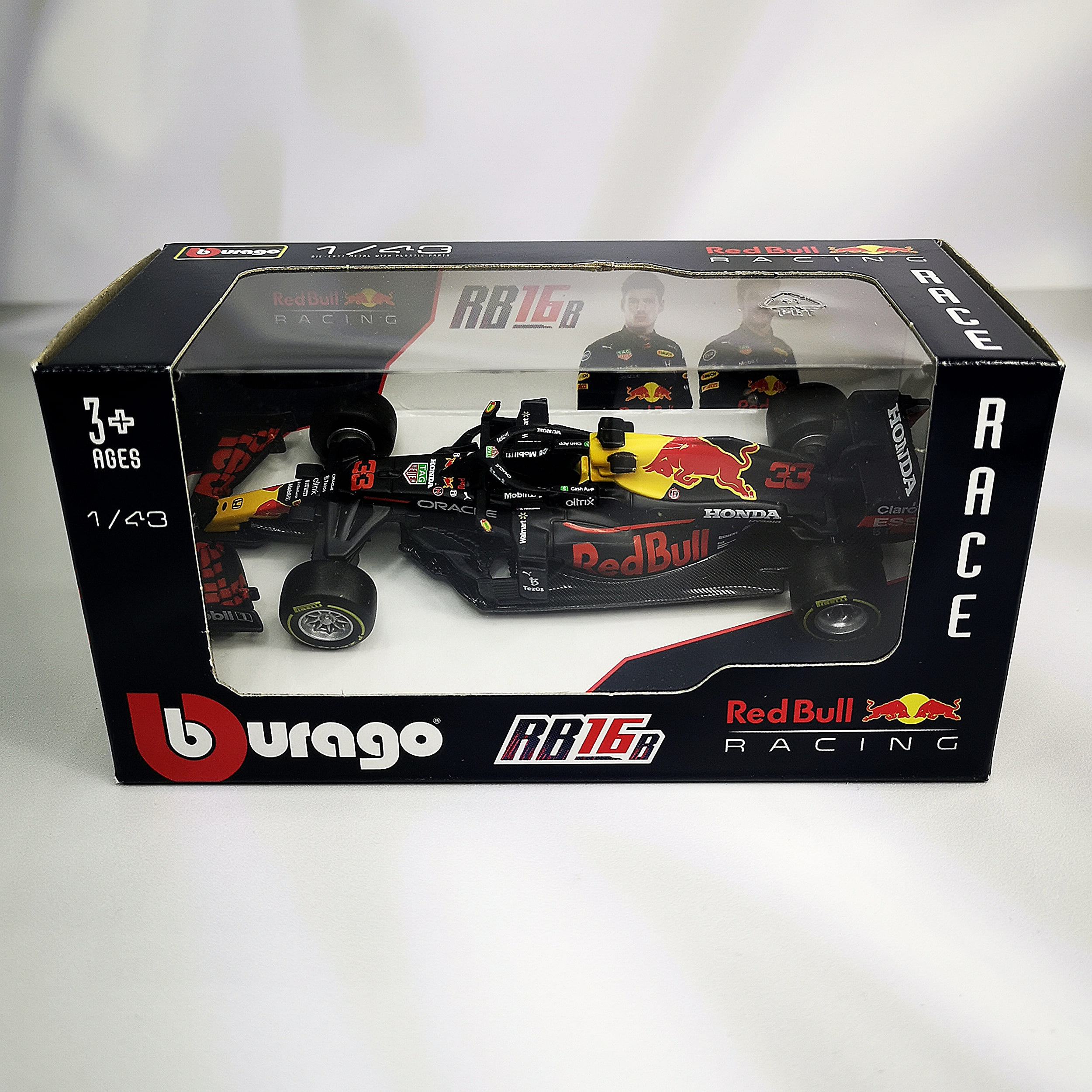 RedBull RB16b 2021 #33 Max Verstappen Caja Normal Burago 1:43