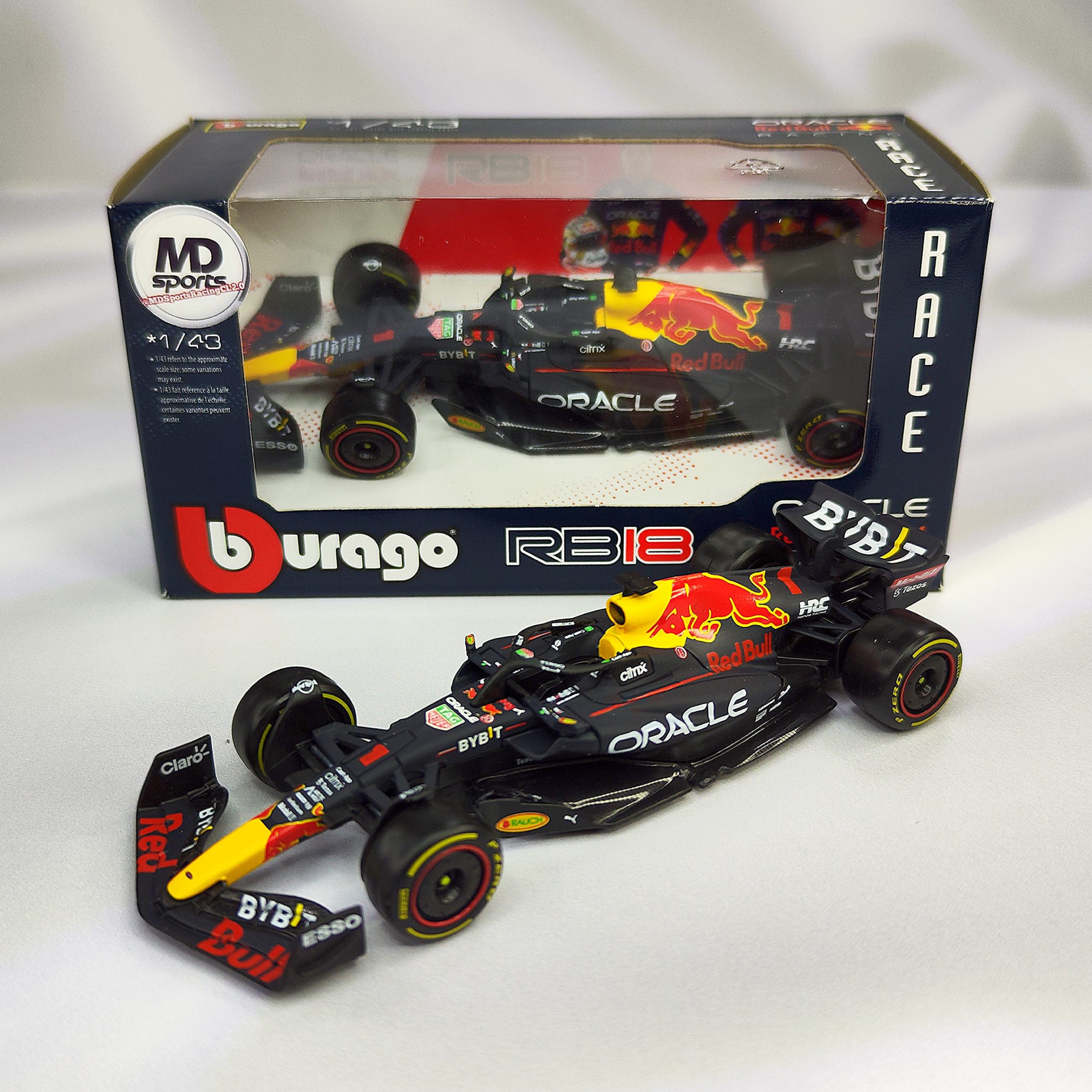 RedBull RB18 2022 #1 Max Verstappen Caja Normal Burago 1:43