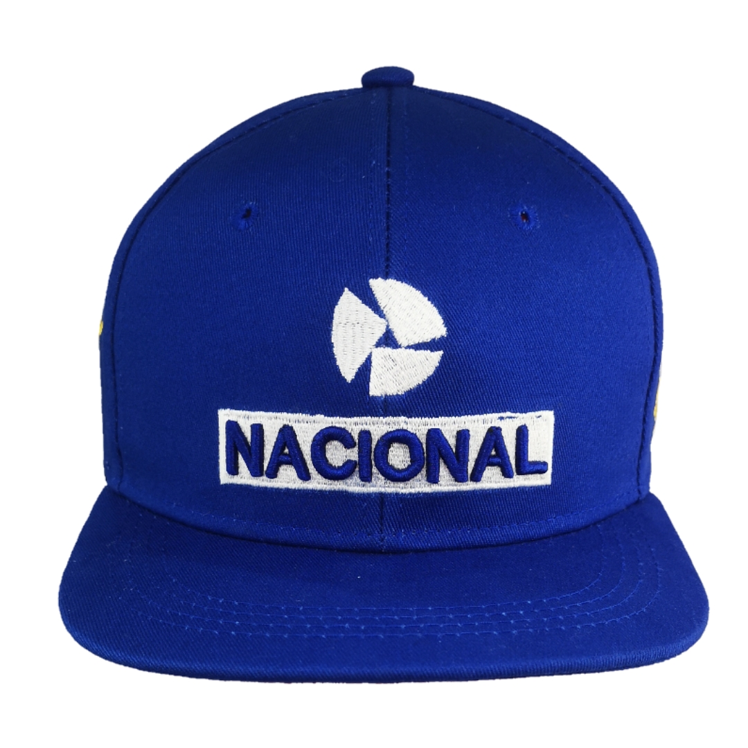 Gorro Snap Ayrton Senna Formula 1 Retro Nacional Azul