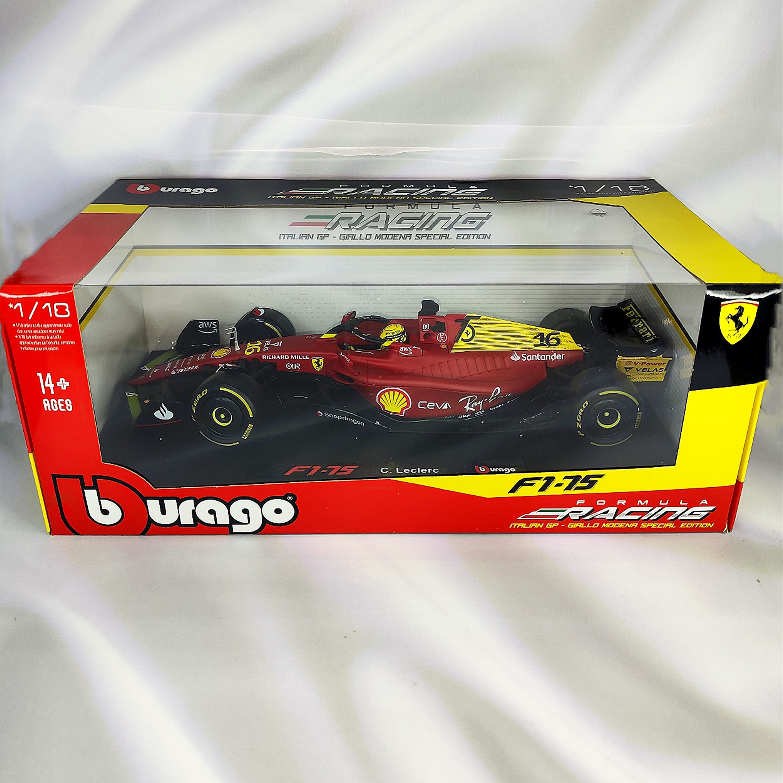 Ferrari F1-75 Special 2022 #16 Charles Leclerc Caja Normal Burago 1:18