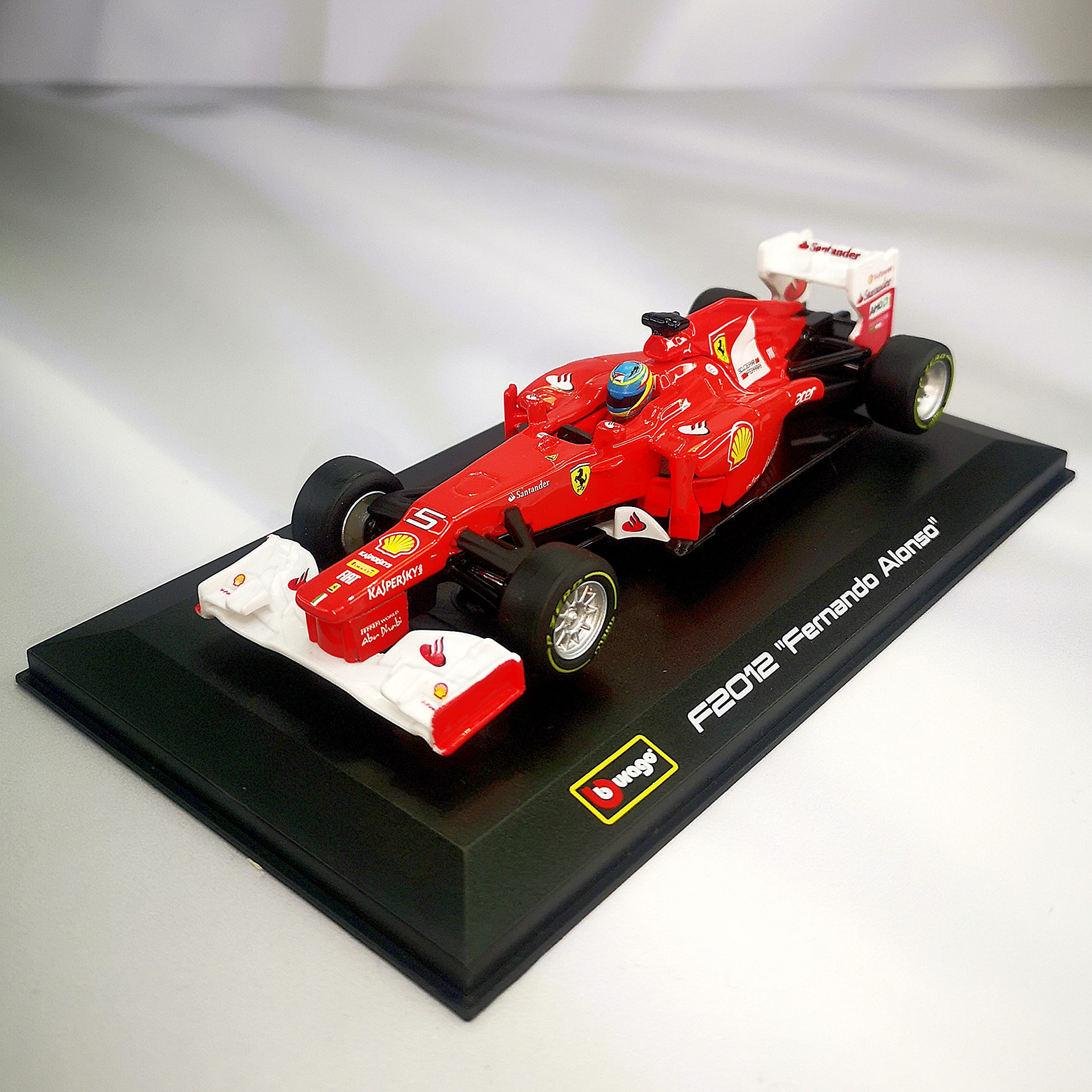 Ferrari F2012 2012 #5 Fernando Alonso Caja Acrilica Burago 1:32