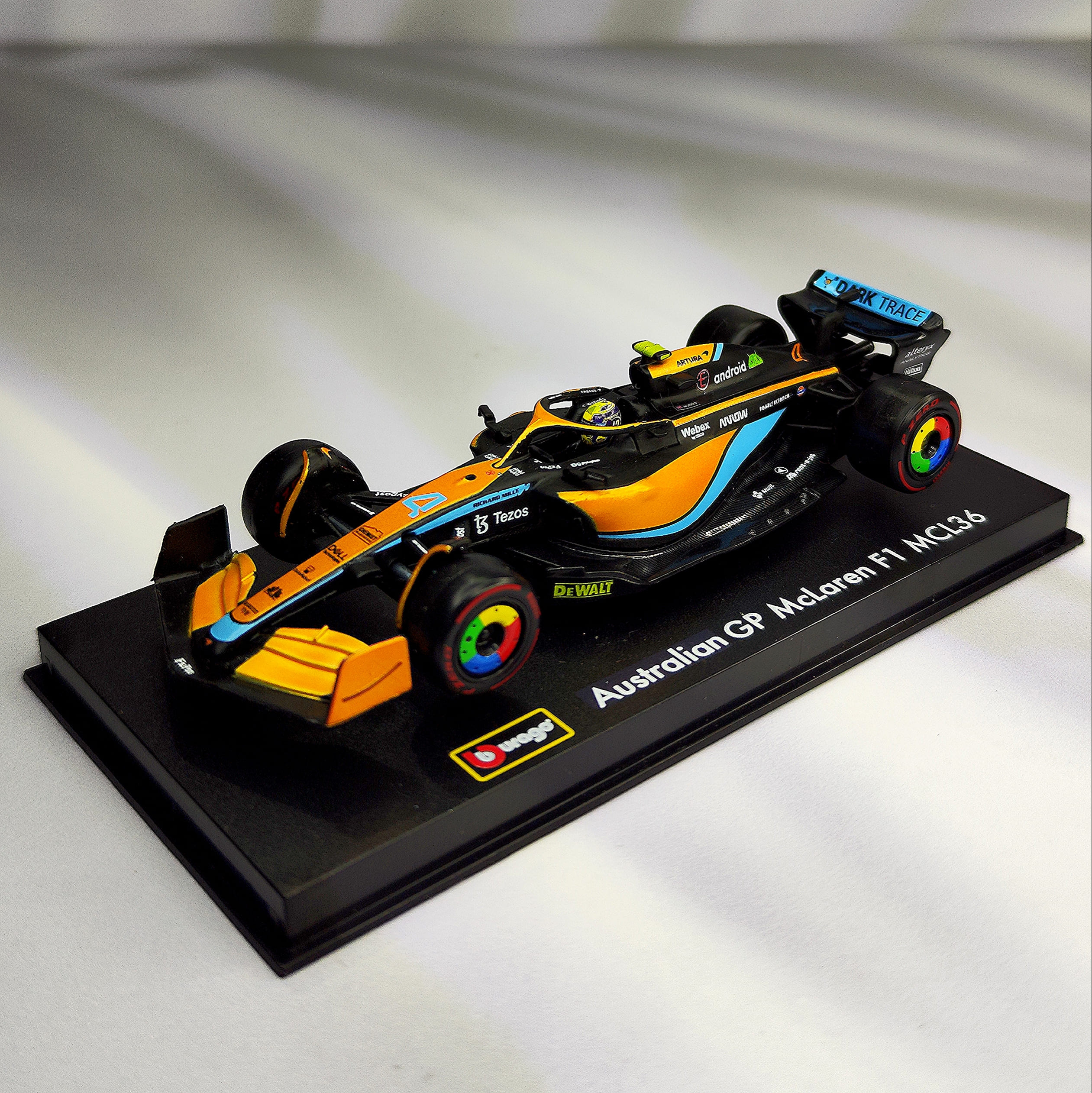 Mclaren MCL36 2022 #4 Lando Norris Caja Acrilica Burago 1:43