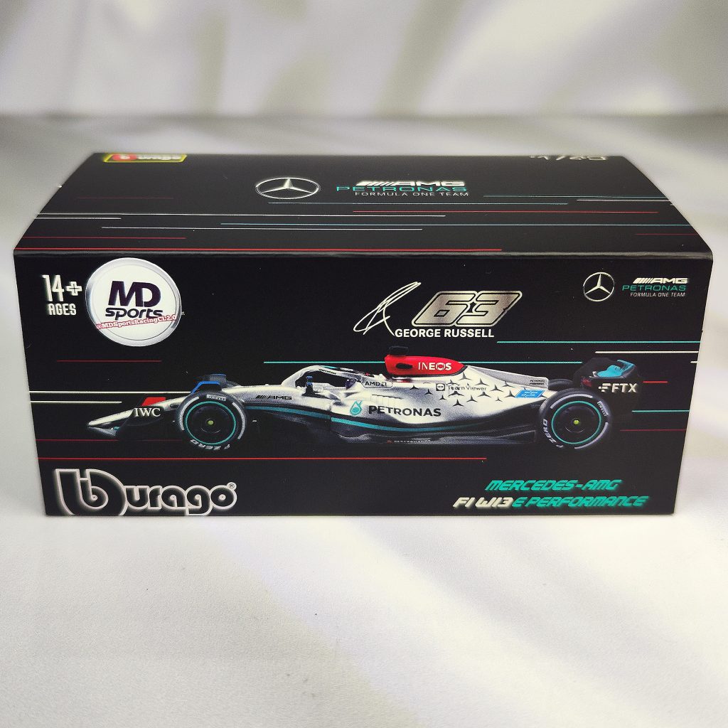 Burago Mercedes F1 George Russell 2023 1:24 Avec Boîtier - BU28028R (neuf)