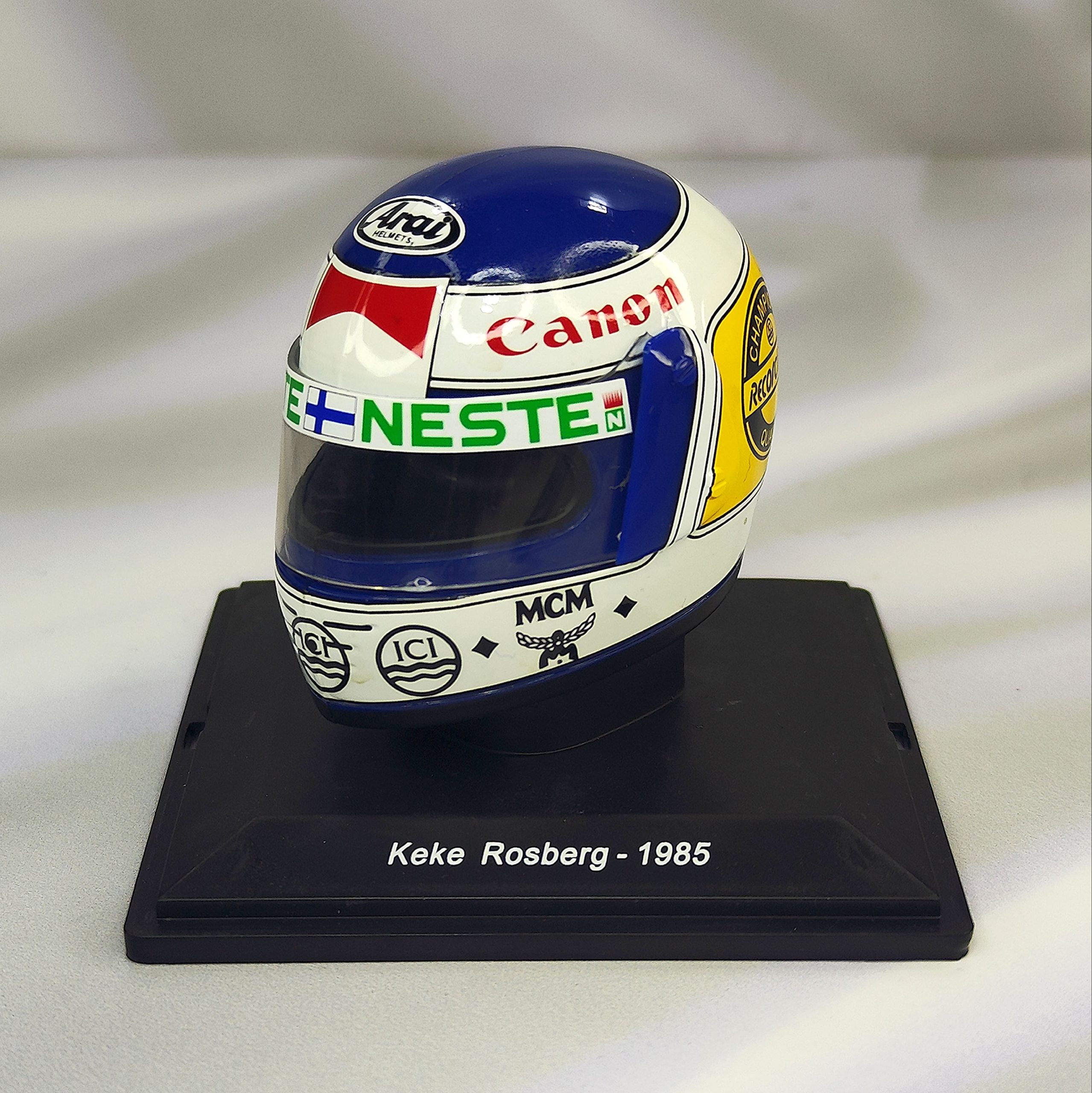 Casco Formula 1 Keke Rosberg Williams F1 1985 Spark 1:5