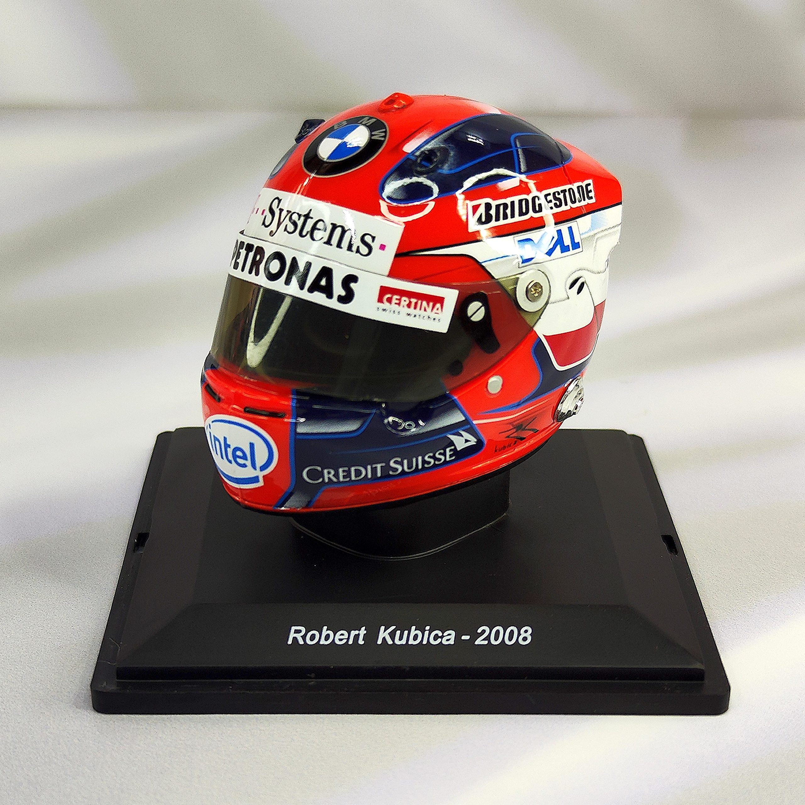 Casco Formula 1 Robert Kubica BMW Sauber F1 2008 Spark 1:5