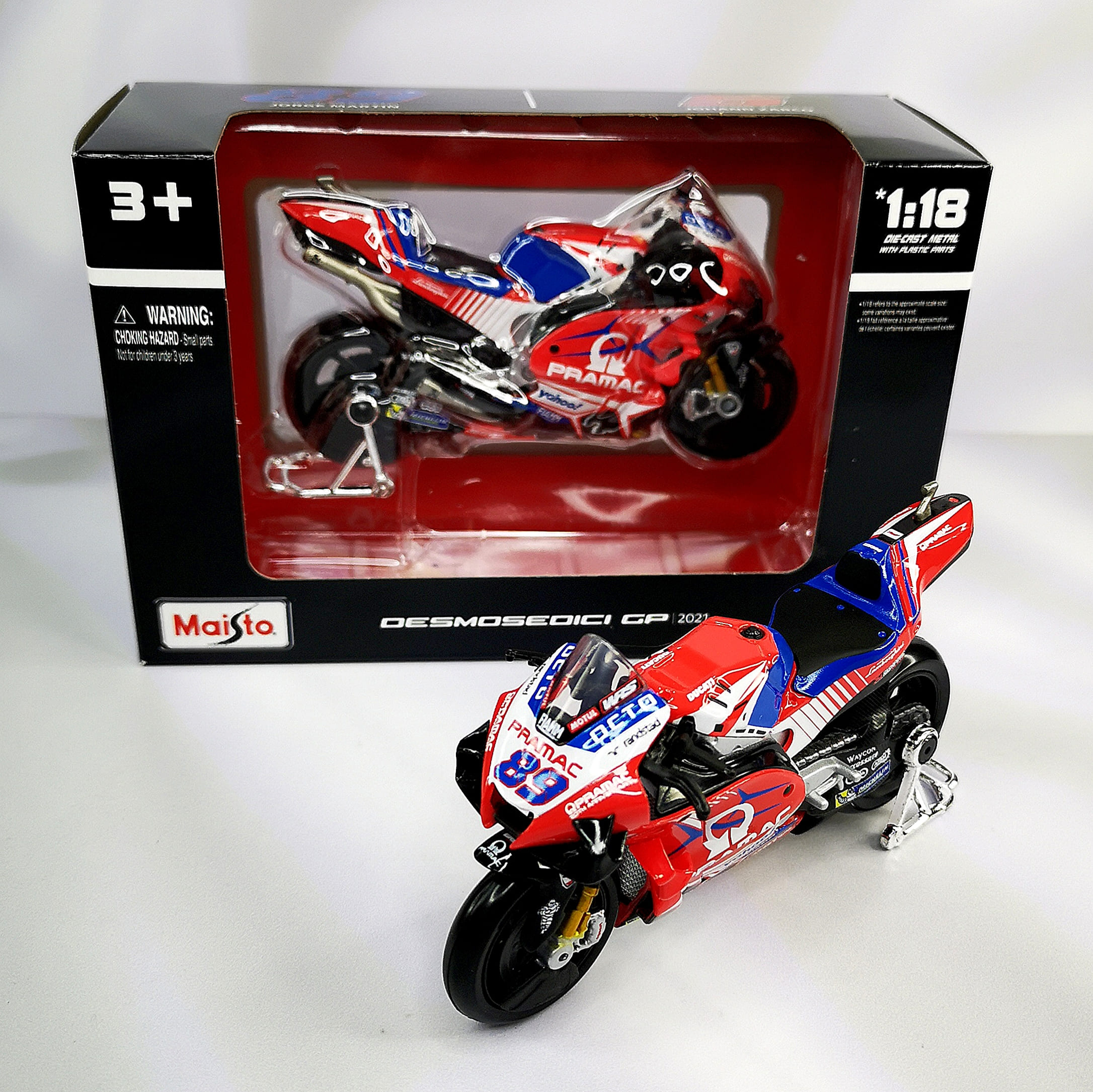 Moto GP Ducati 2021 #89 Jorge Martin Maisto 1:18