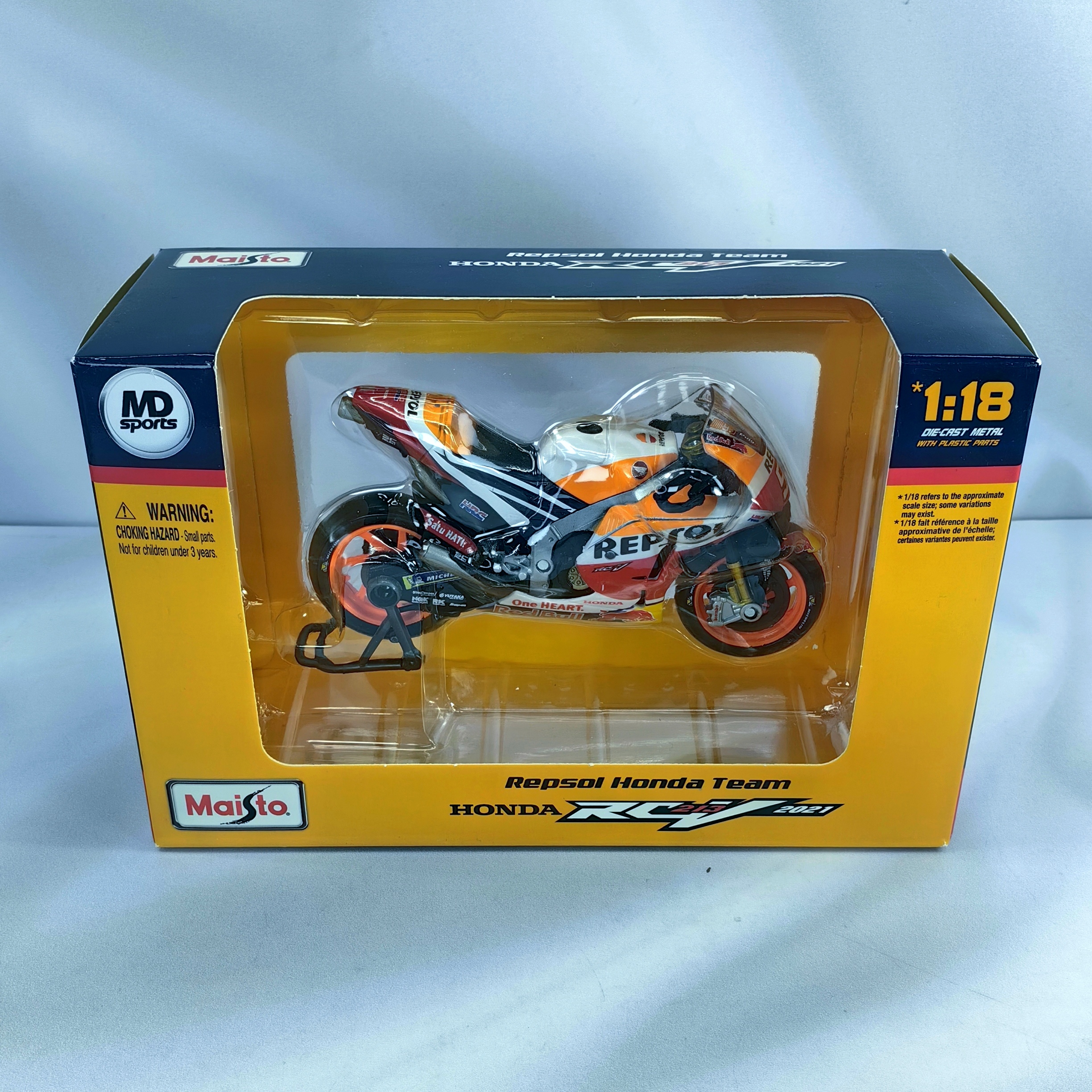 Moto GP Honda 2021 #93 Marc Marquez Maisto 1:18 - Imagen 5