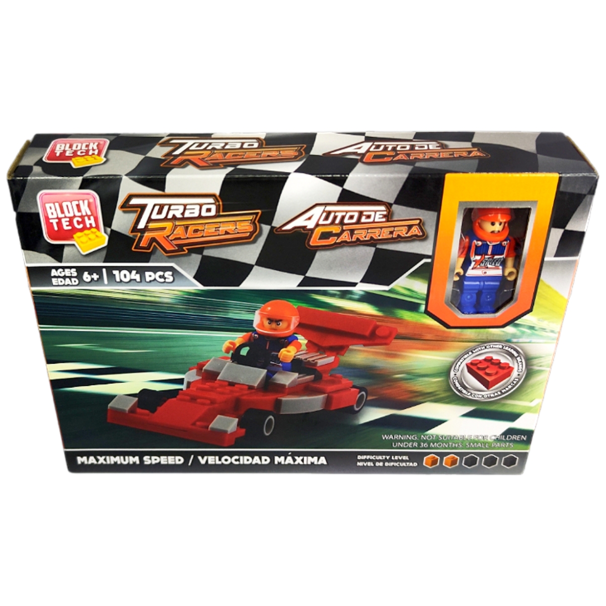 Auto Karting Bloques Armables Puzzle 3d Con Figura