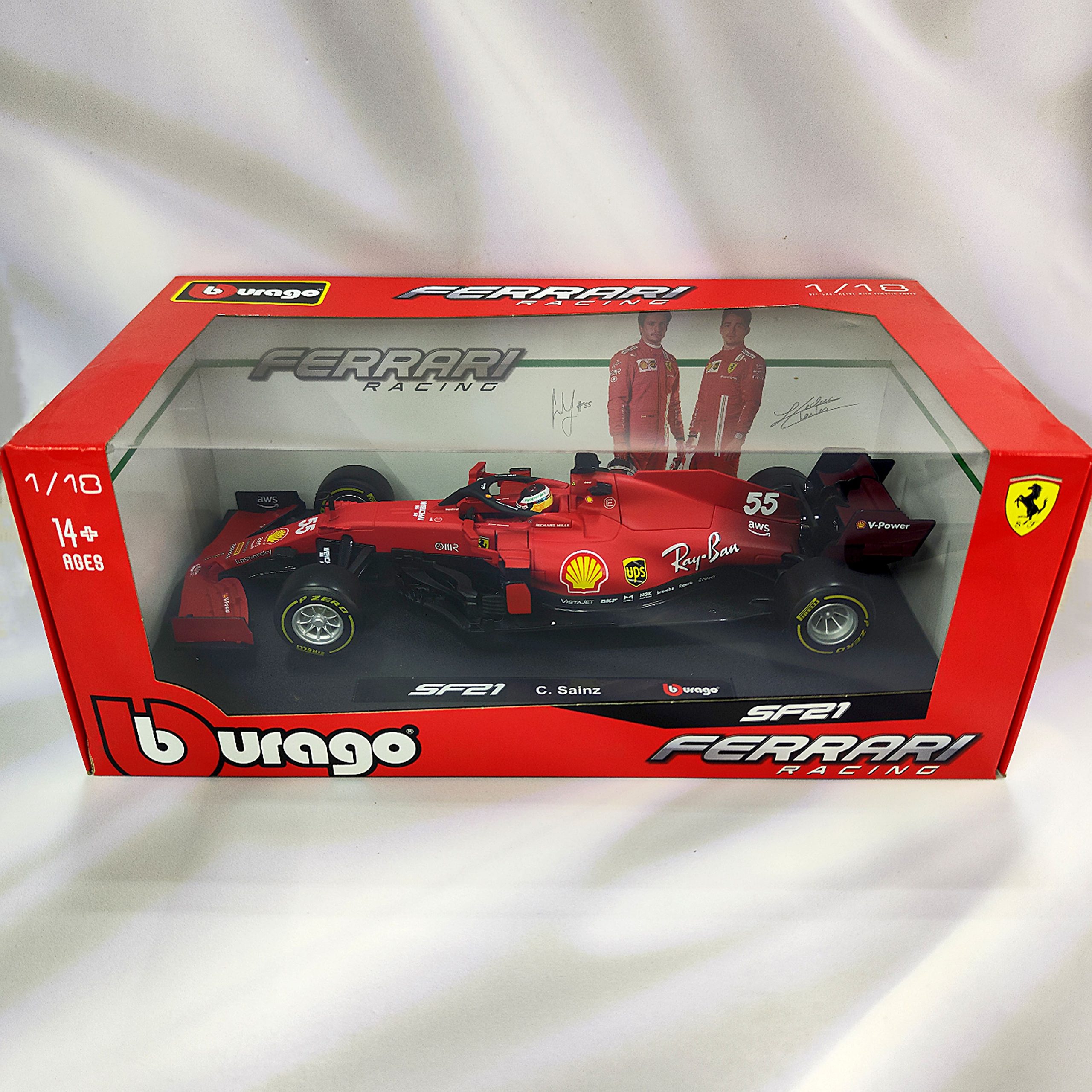 Ferrari F1-21 2021 #55 Carlos Sainz Caja Normal Burago 1:18