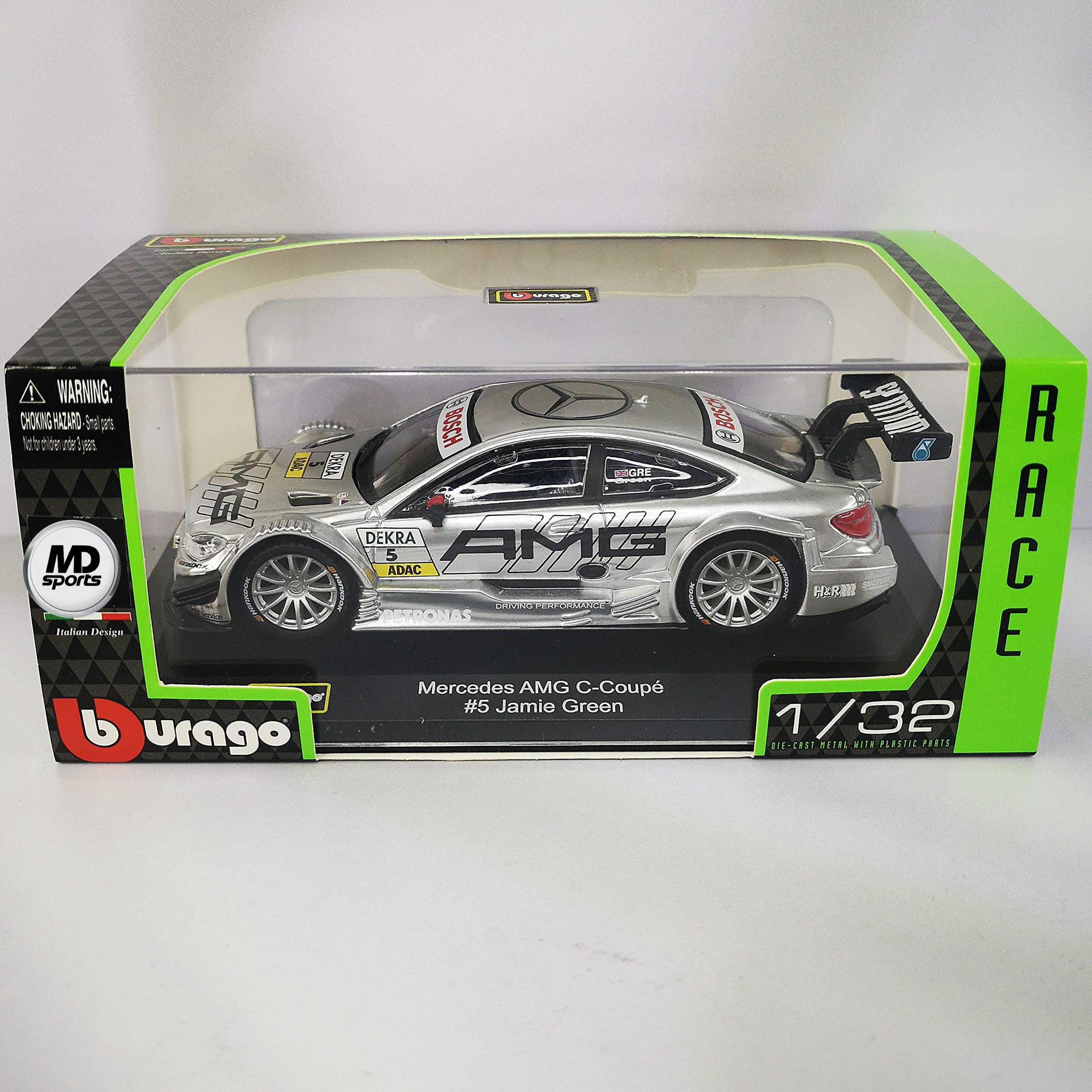 Mercedes AMG C-Coupe DTM 2018 #5 Jamie Green Caja Acrilica Burago 1:32