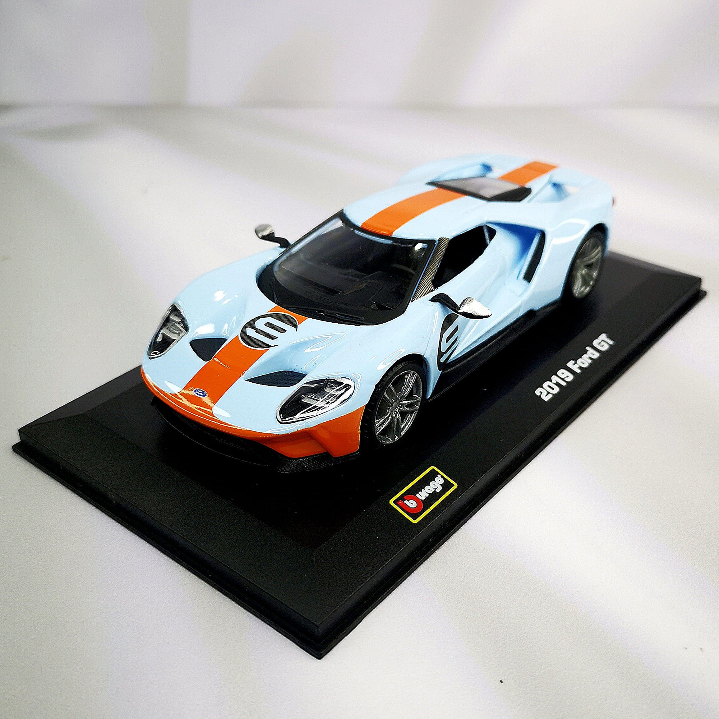 Auto Ford GT 2019 Gulf Design Caja Acrilica Burago 1:32