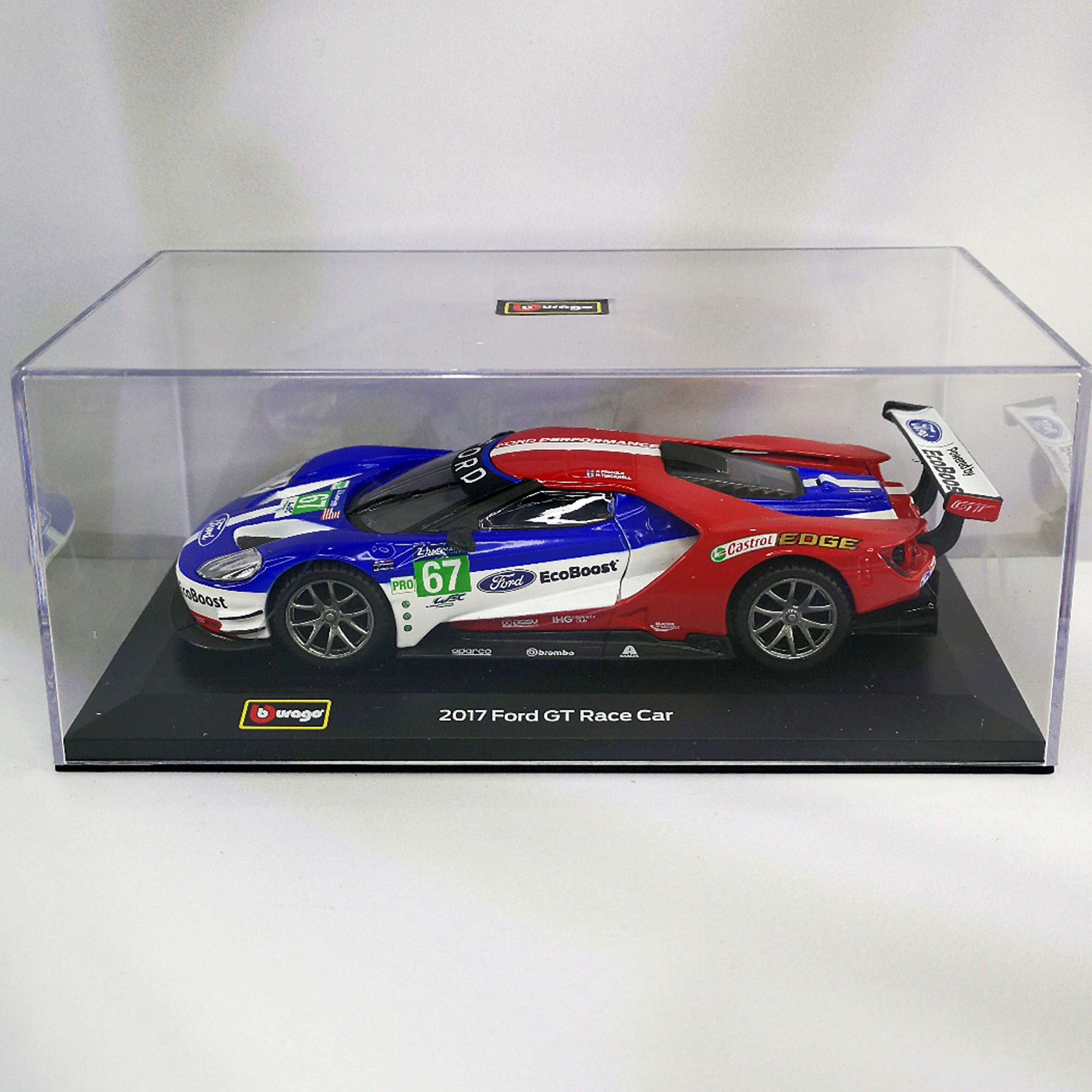 Ford GT LeMans 2017 #67 Priaulx & Tincknell Caja Acrilica Burago 1:32