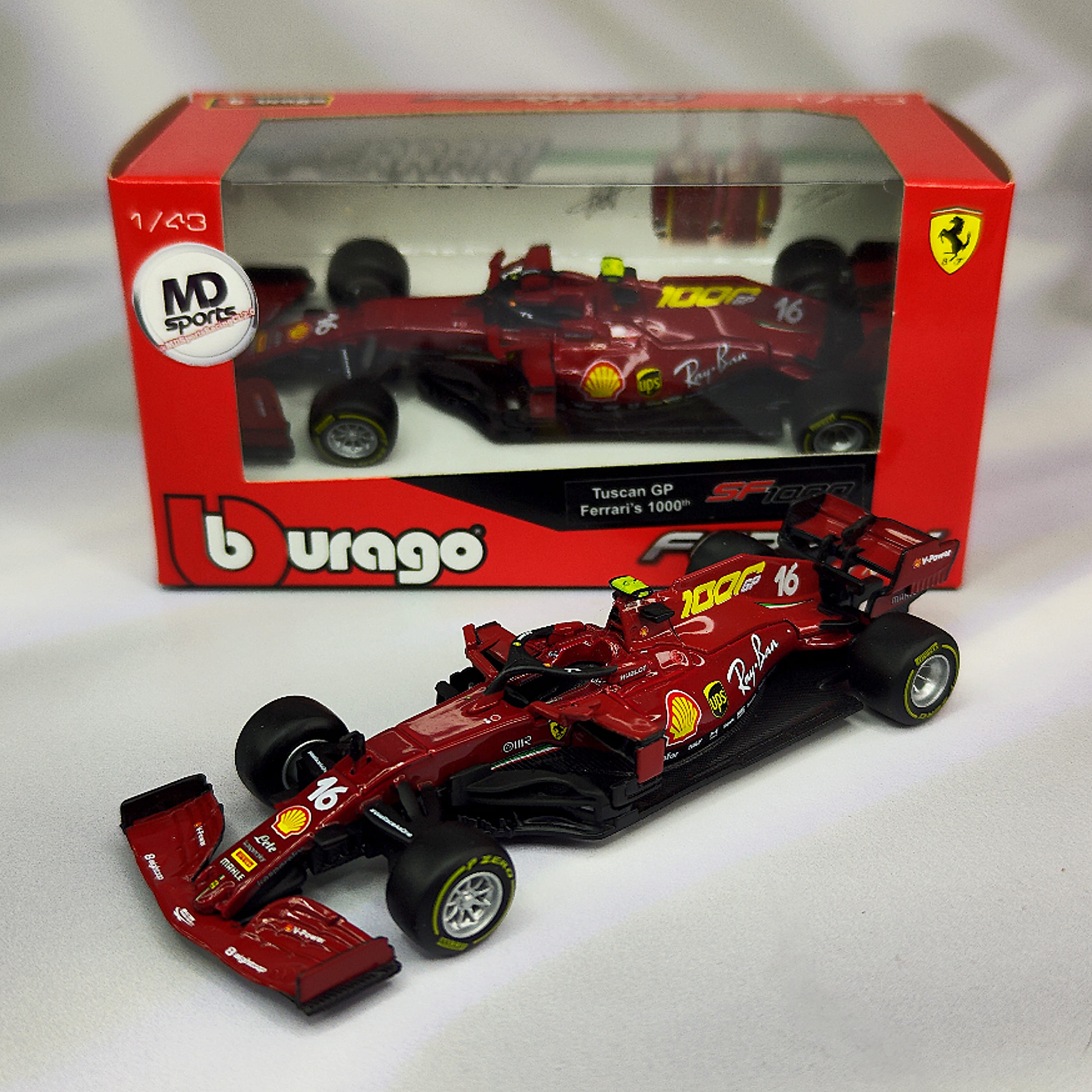 Ferrari SF1000 Special 2020 #16 Charles Leclerc Caja Normal Burago 1:43