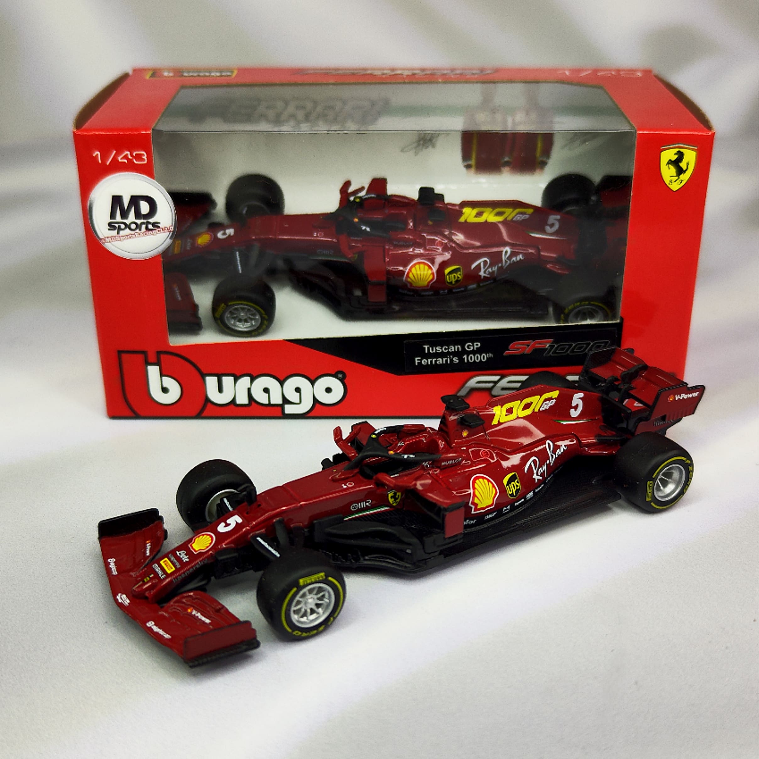 Ferrari SF1000 Special 2020 #5 Sebastian Vettel Caja Normal Burago 1:43