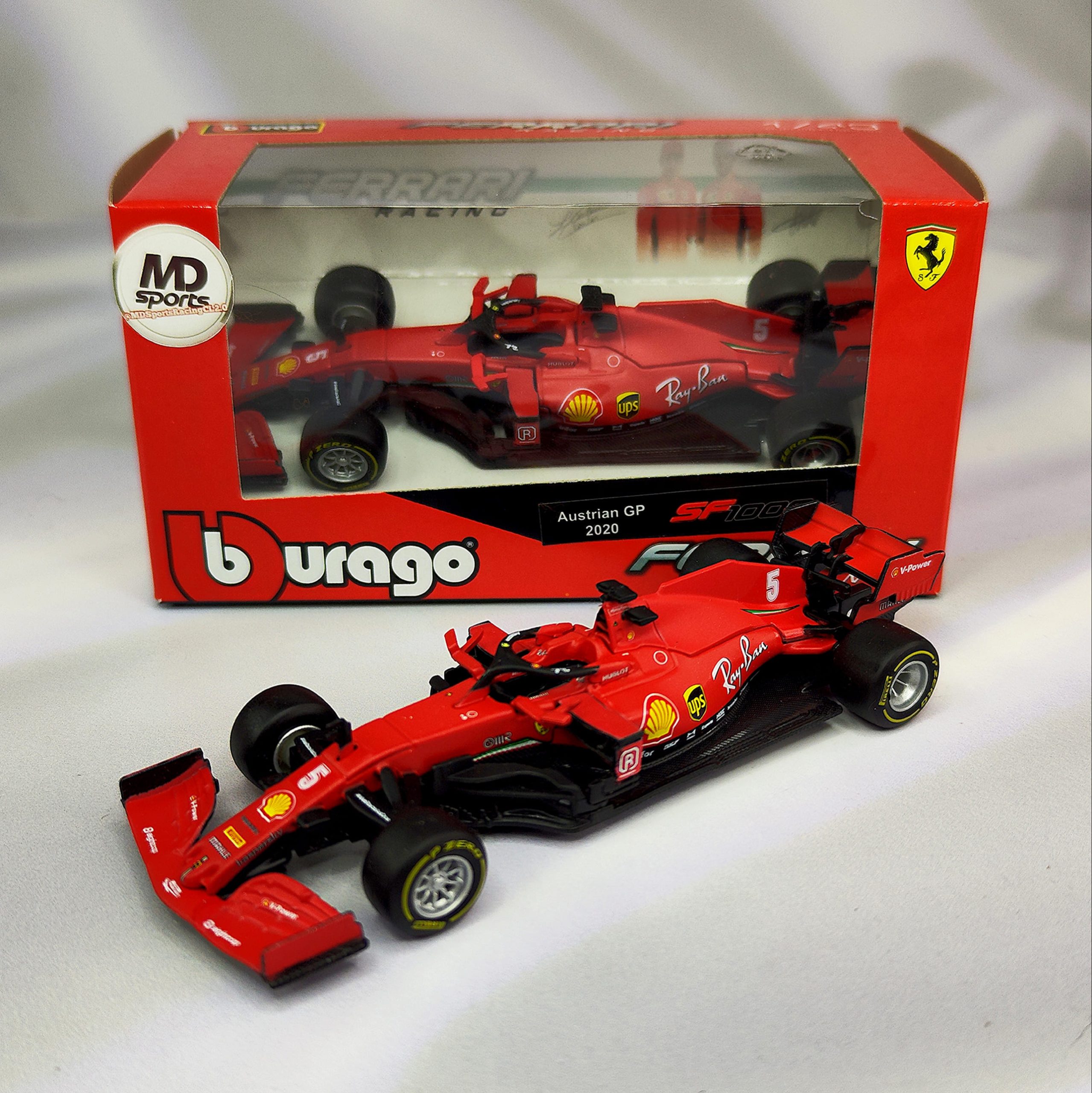 Ferrari SF1000 Standard 2020 #5 Sebastian Vettel Caja Normal Burago 1:43