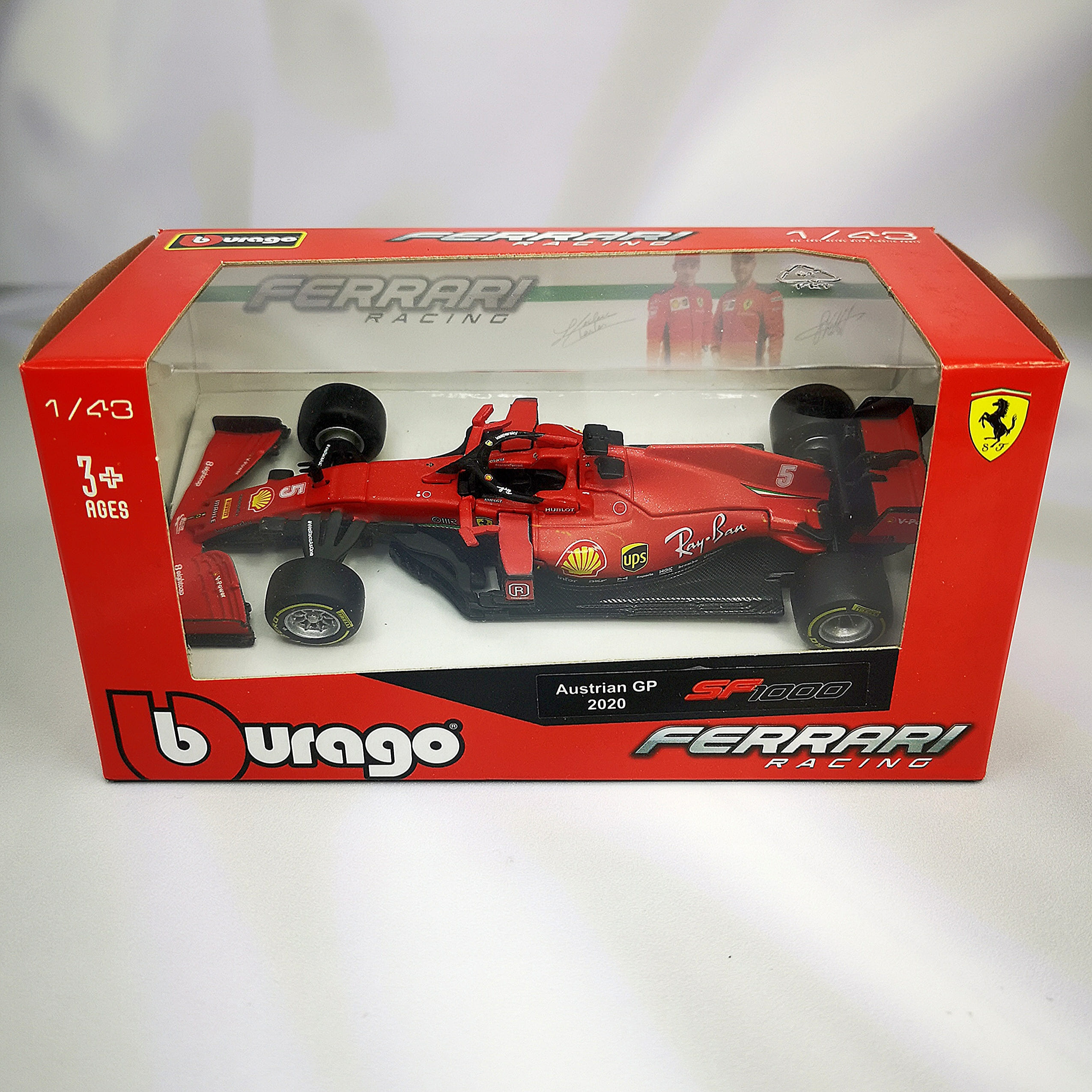 Ferrari SF1000 Standard 2020 #5 Sebastian Vettel Caja Normal Burago 1:43