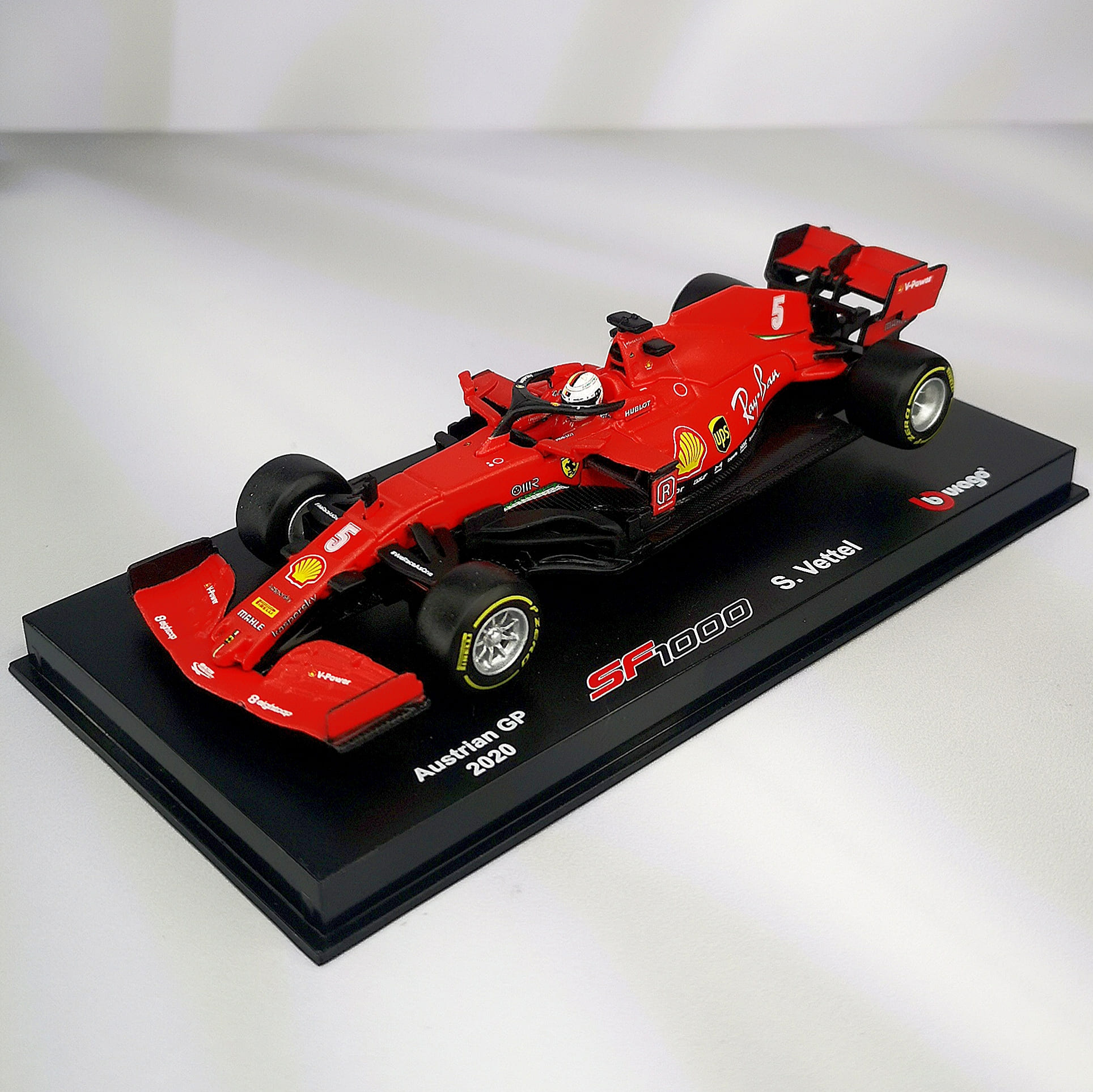 Ferrari SF1000 Standard 2020 #5 Sebastian Vettel Caja Acrilica Burago 1:43