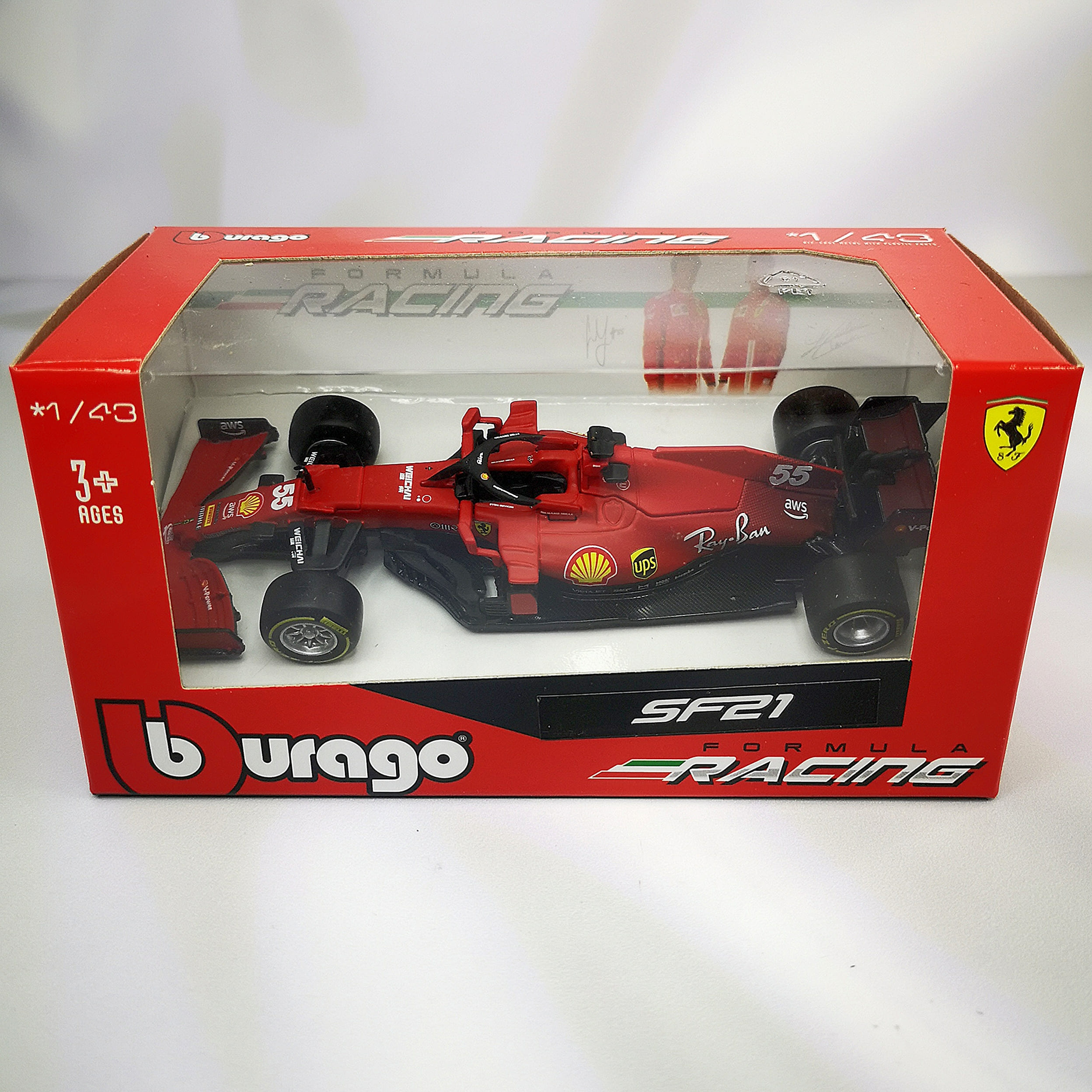 Ferrari SF21 2021 #55 Carlos Sainz Caja Normal Burago 1:43