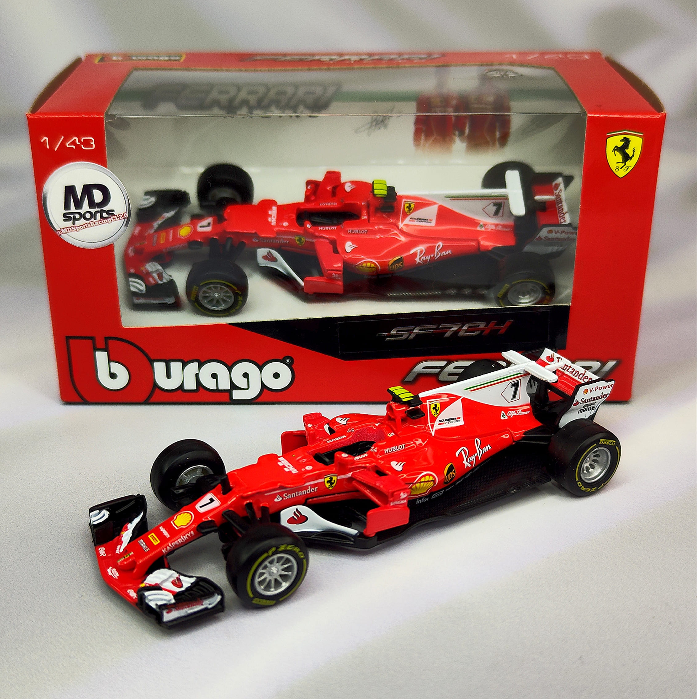 Ferrari SF70H 2017 #7 Kimi Raikkonen Caja Normal Burago 1:43