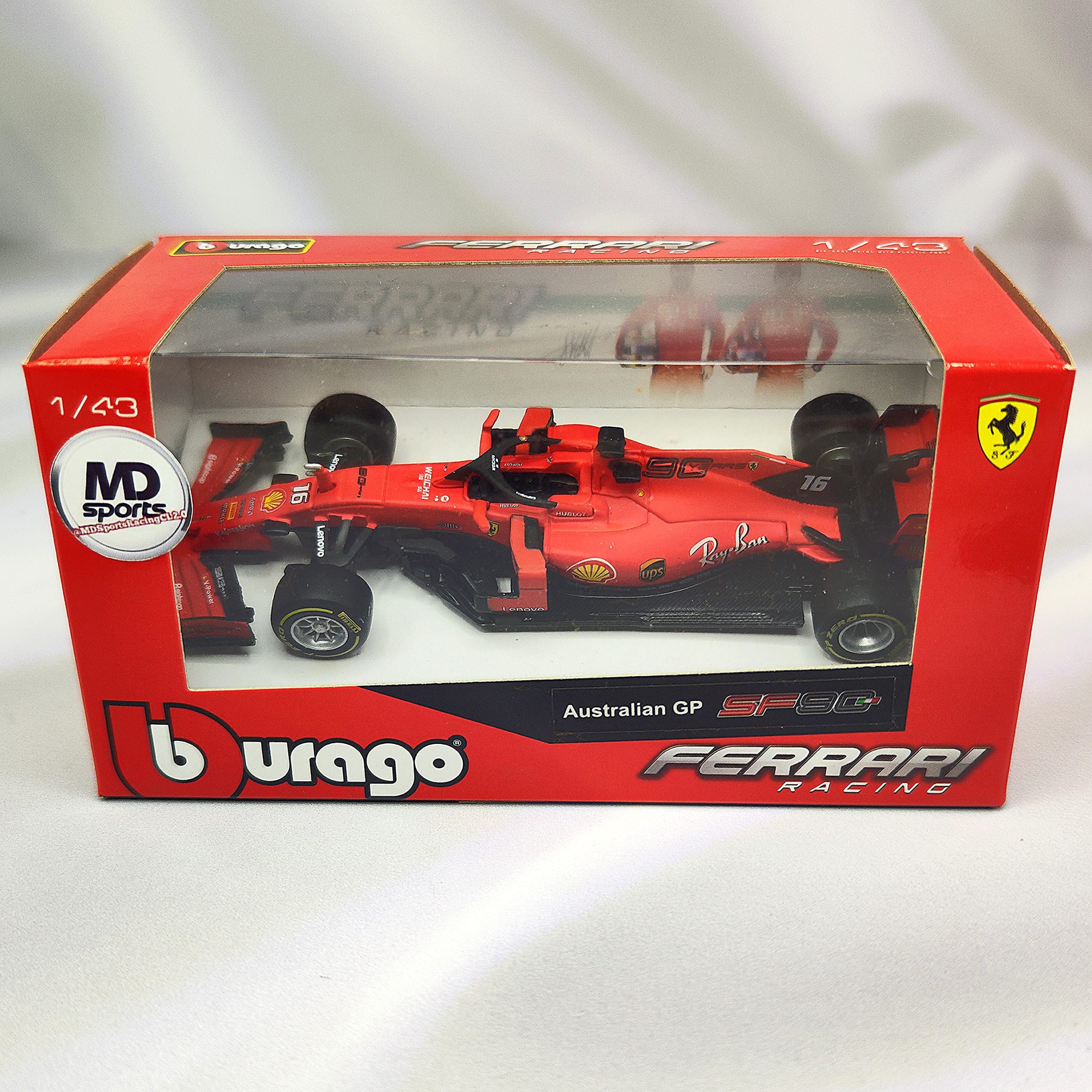 Ferrari SF90 2019 #16 Charles Leclerc Caja Normal Burago 1:43