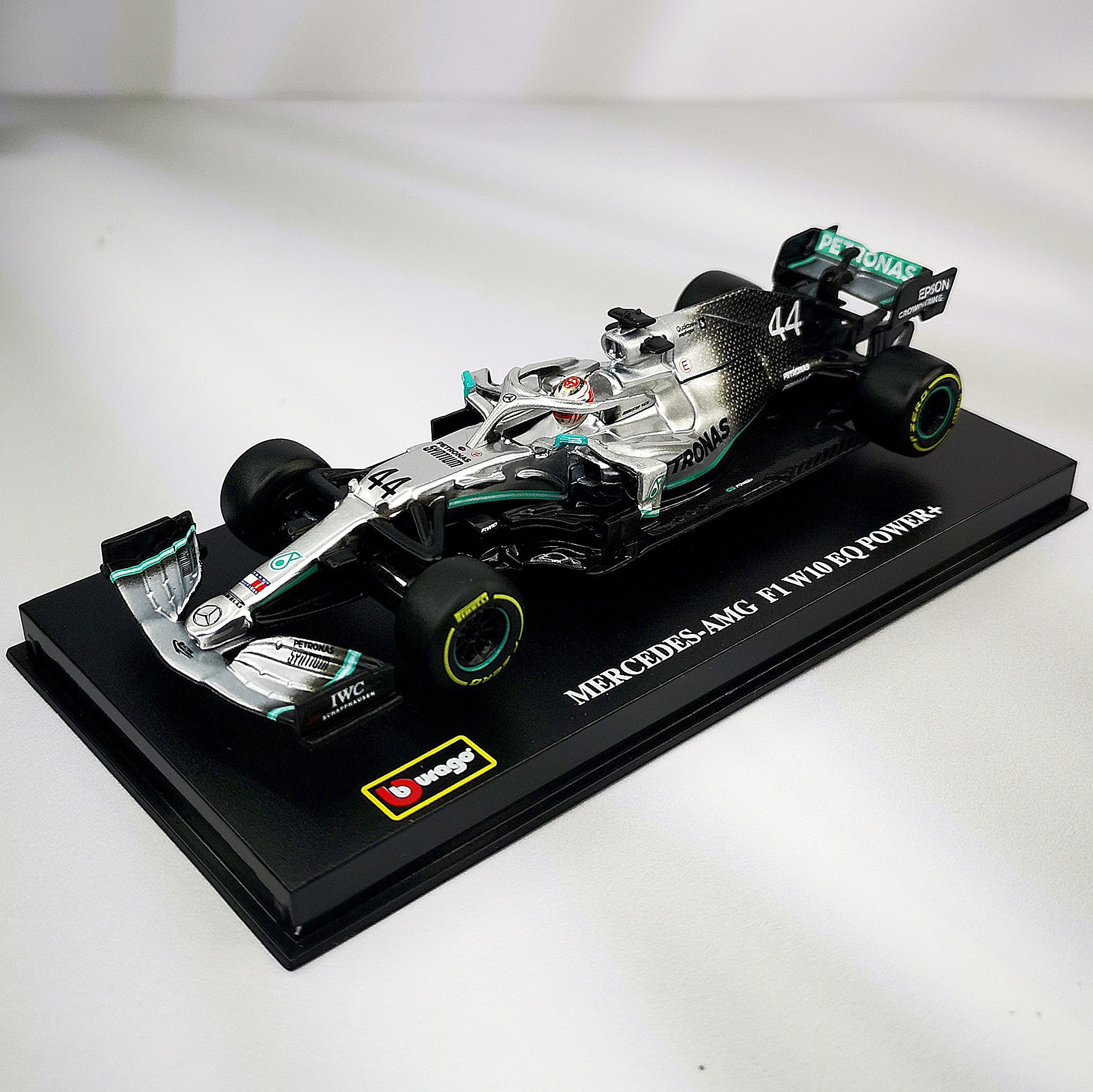 Mercedes W10 2019 #44 Lewis Hamilton Caja Acrilica Burago 1:43