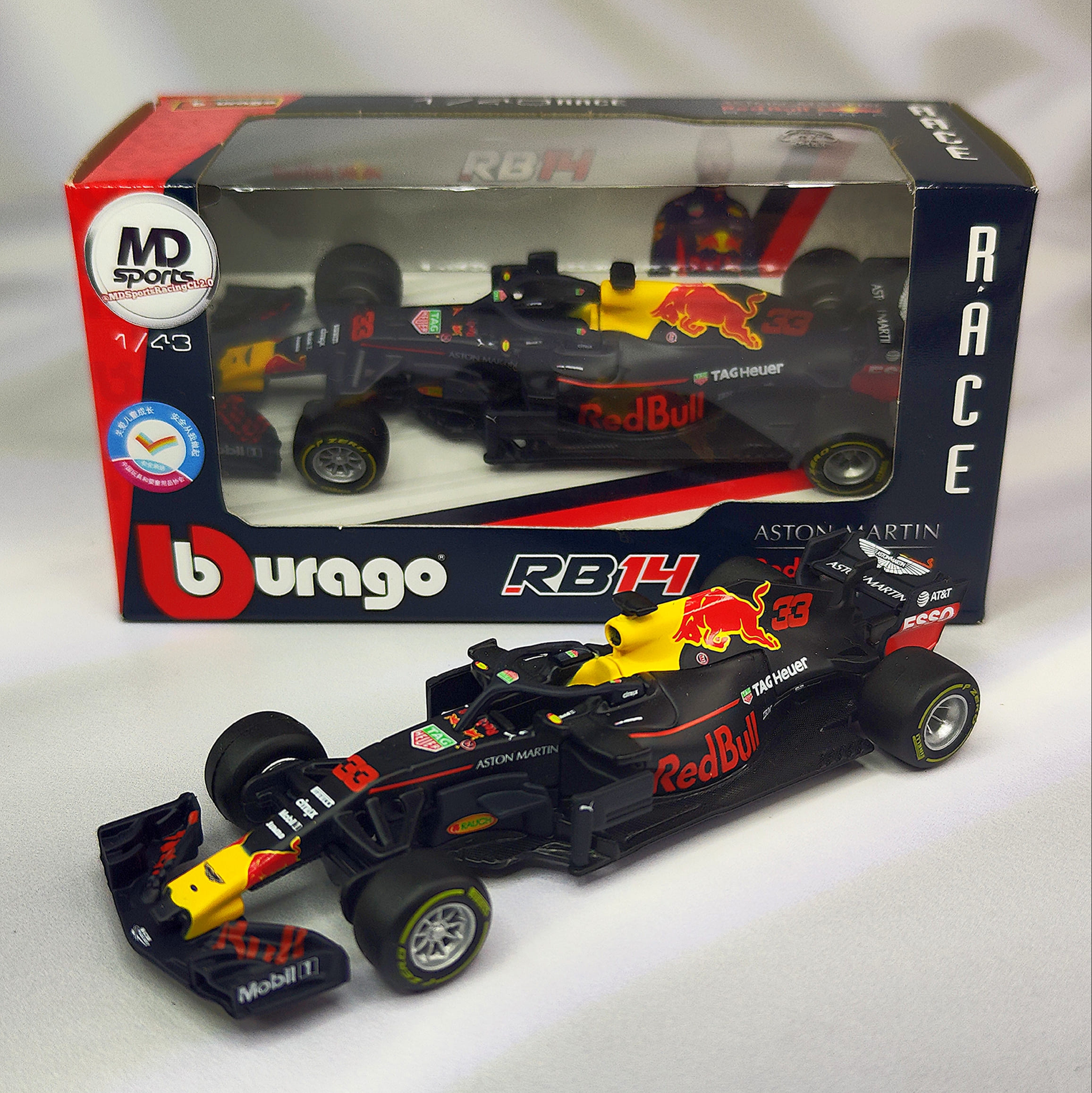 RedBull RB14 2018 #33 Max Verstappen Caja Normal Burago 1:43