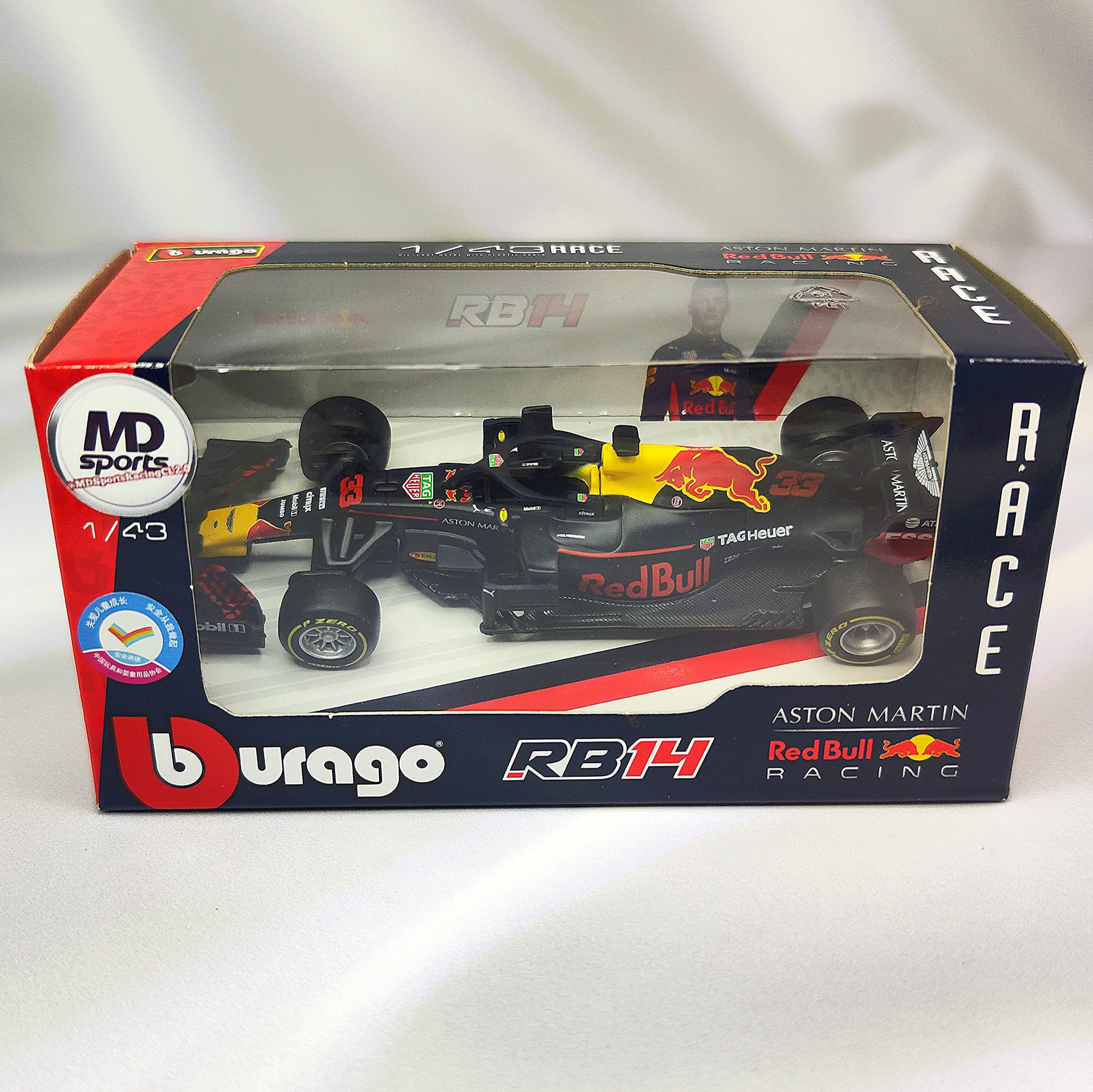 RedBull RB14 2018 #33 Max Verstappen Caja Normal Burago 1:43