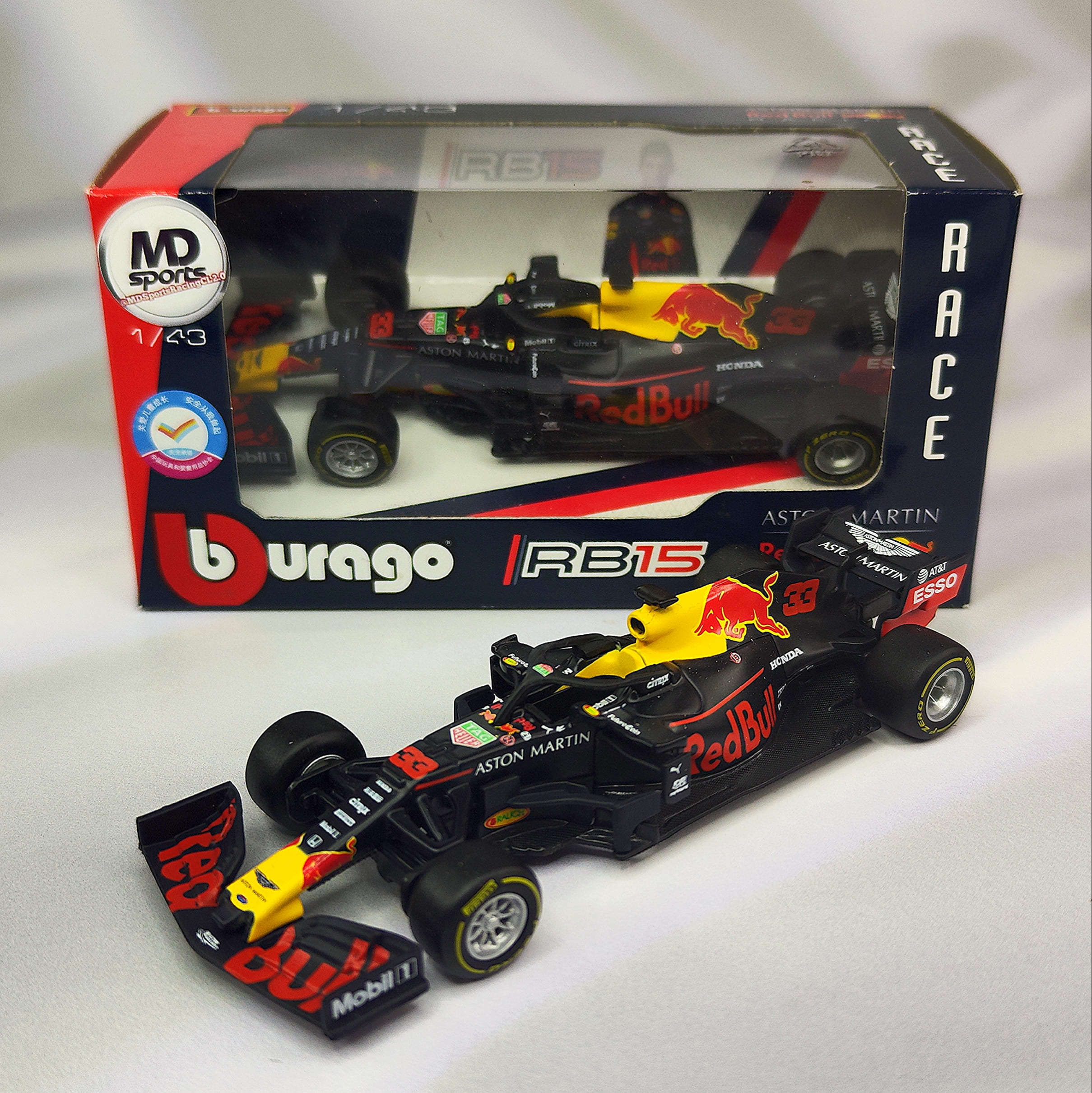 RedBull RB15 2019 #33 Max Verstappen Caja Normal Burago 1:43