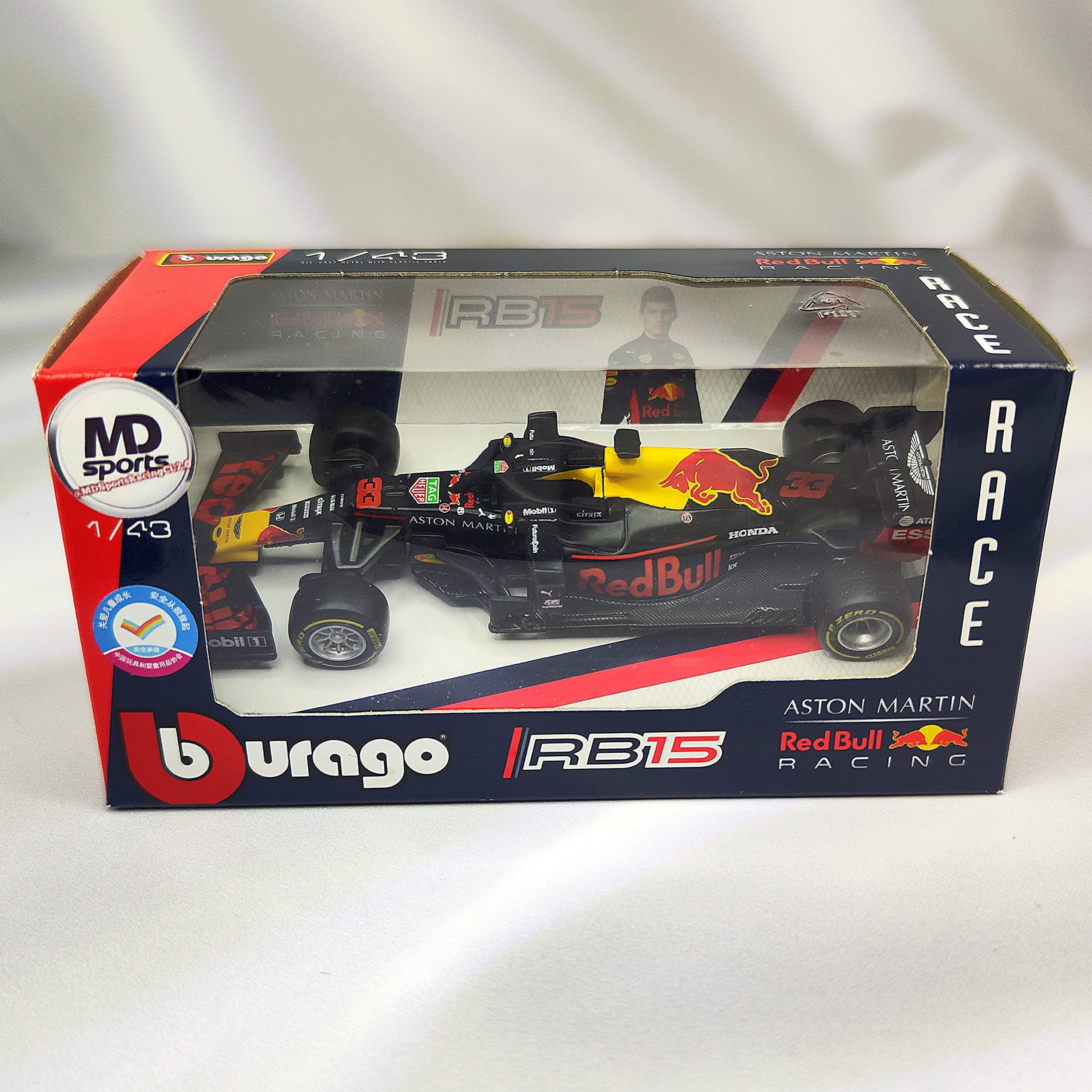 RedBull RB15 2019 #33 Max Verstappen Caja Normal Burago 1:43