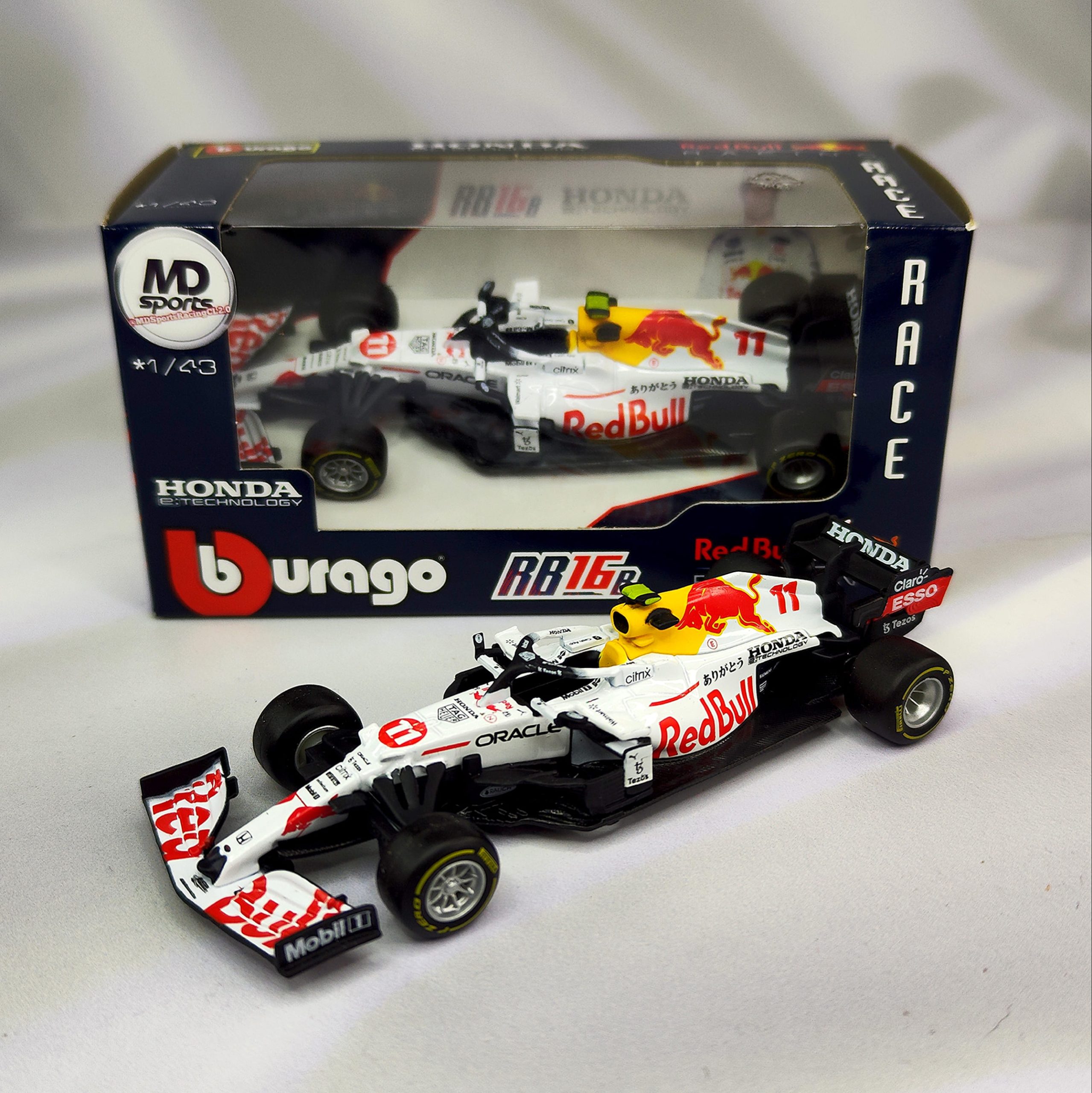 RedBull RB16b Special Blanco 2021 #11 Checo Perez Caja Normal Burago 1:43