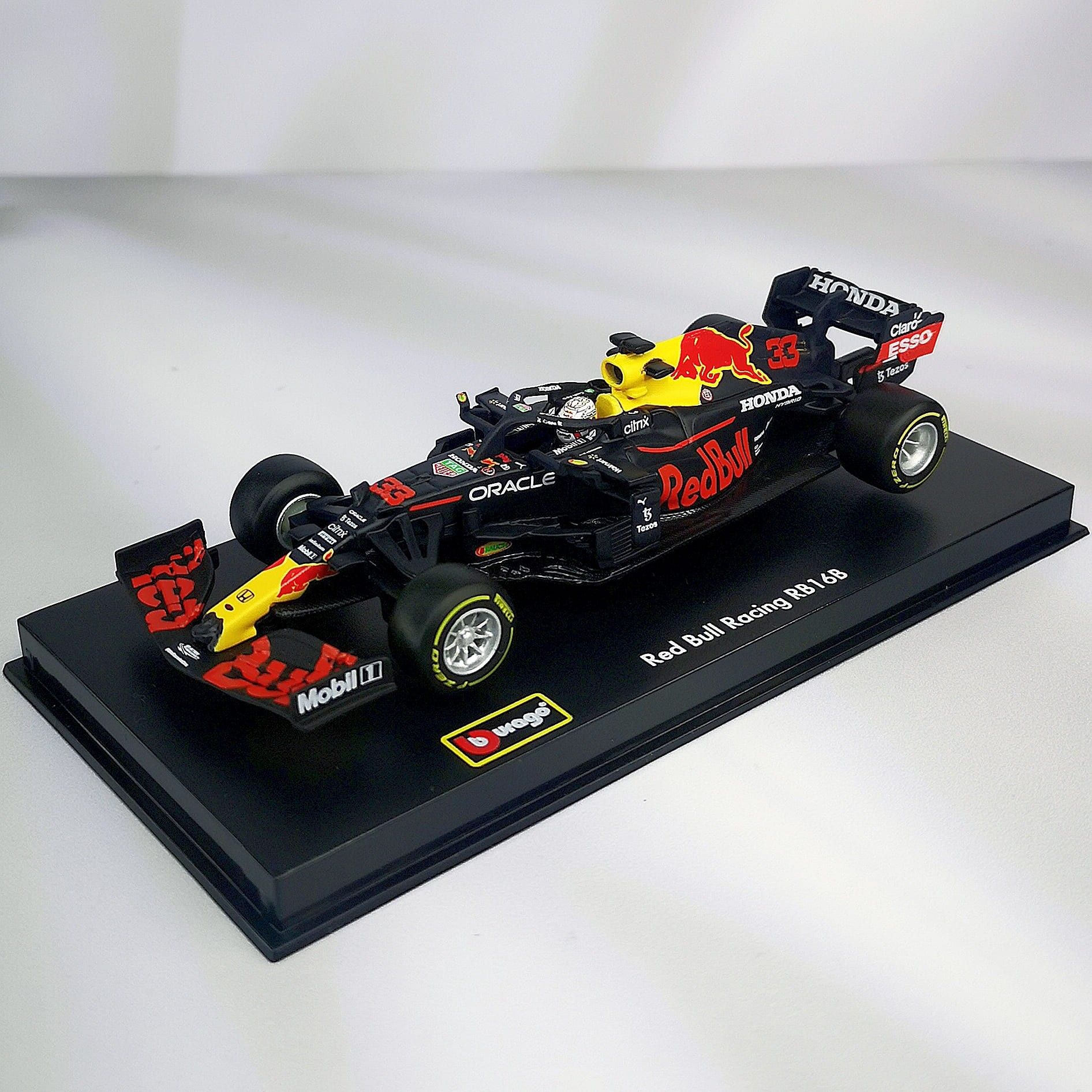 RedBull RB16b 2021 #33 Max Verstappen Caja Acrilica Burago 1:43