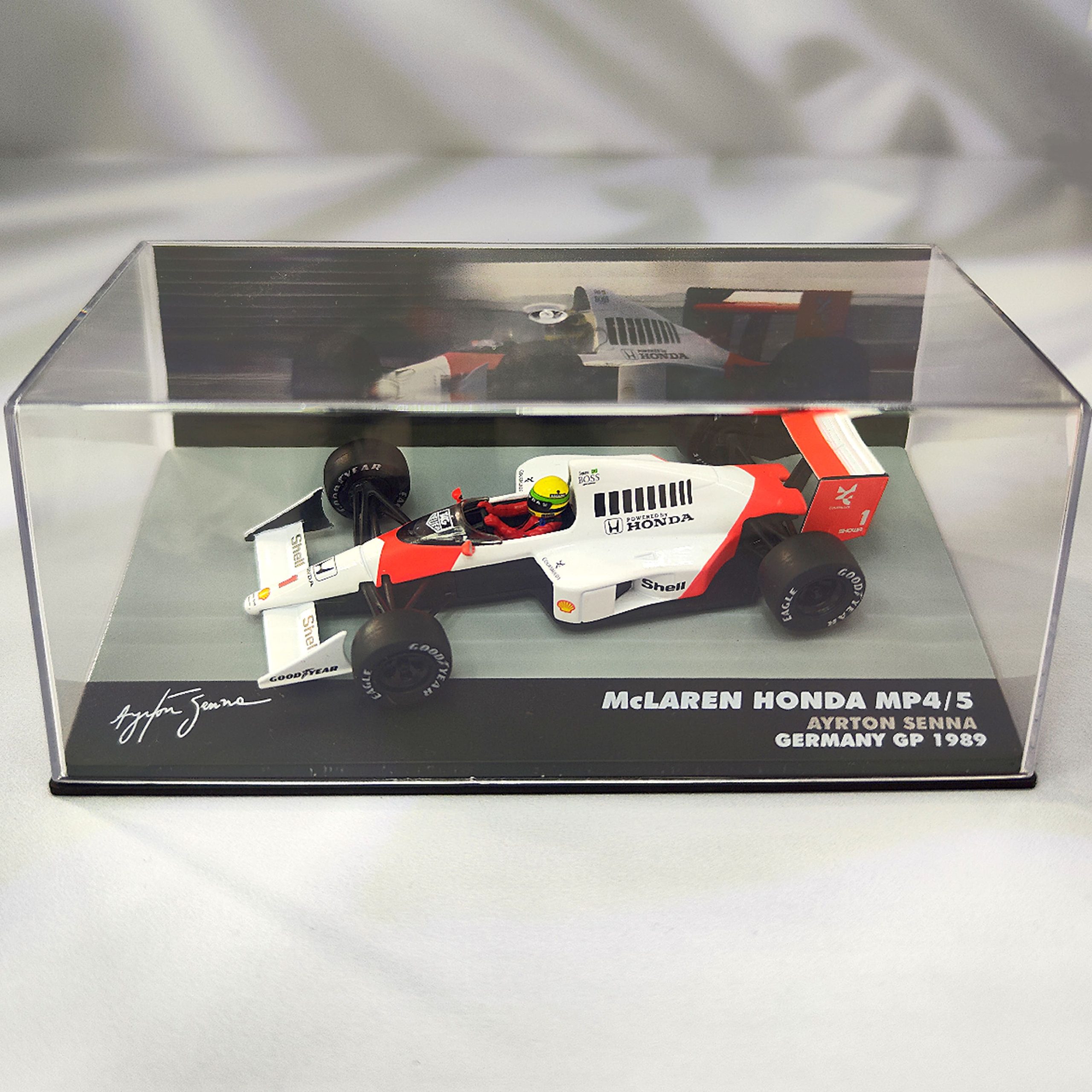 Mclaren MP4/5 1989 #1 Ayrton Senna Caja Acrilica IXO Special 1:43