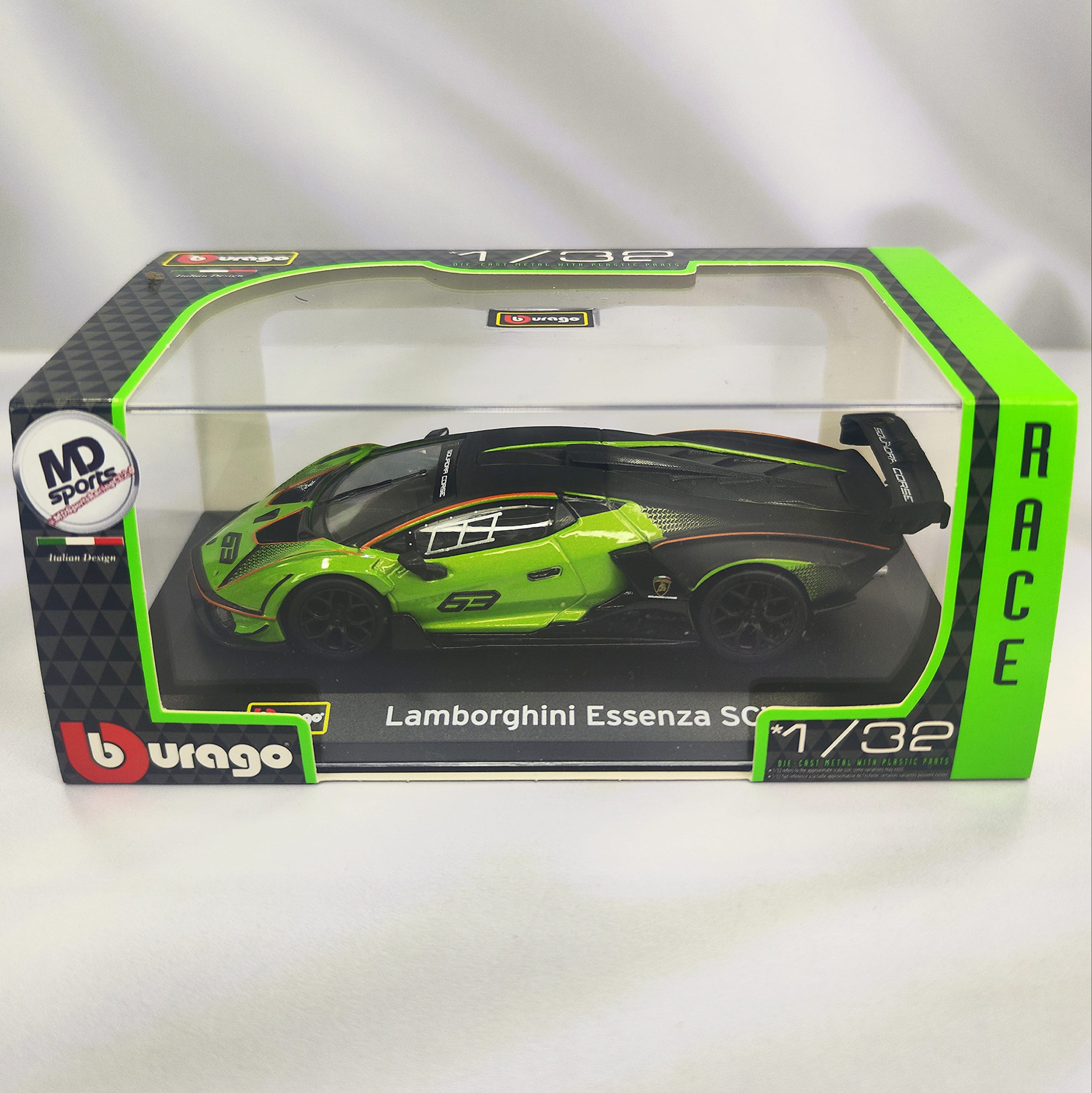 Lamborghini Essenza SCV12 2020 Caja Acrilica Burago 1:32