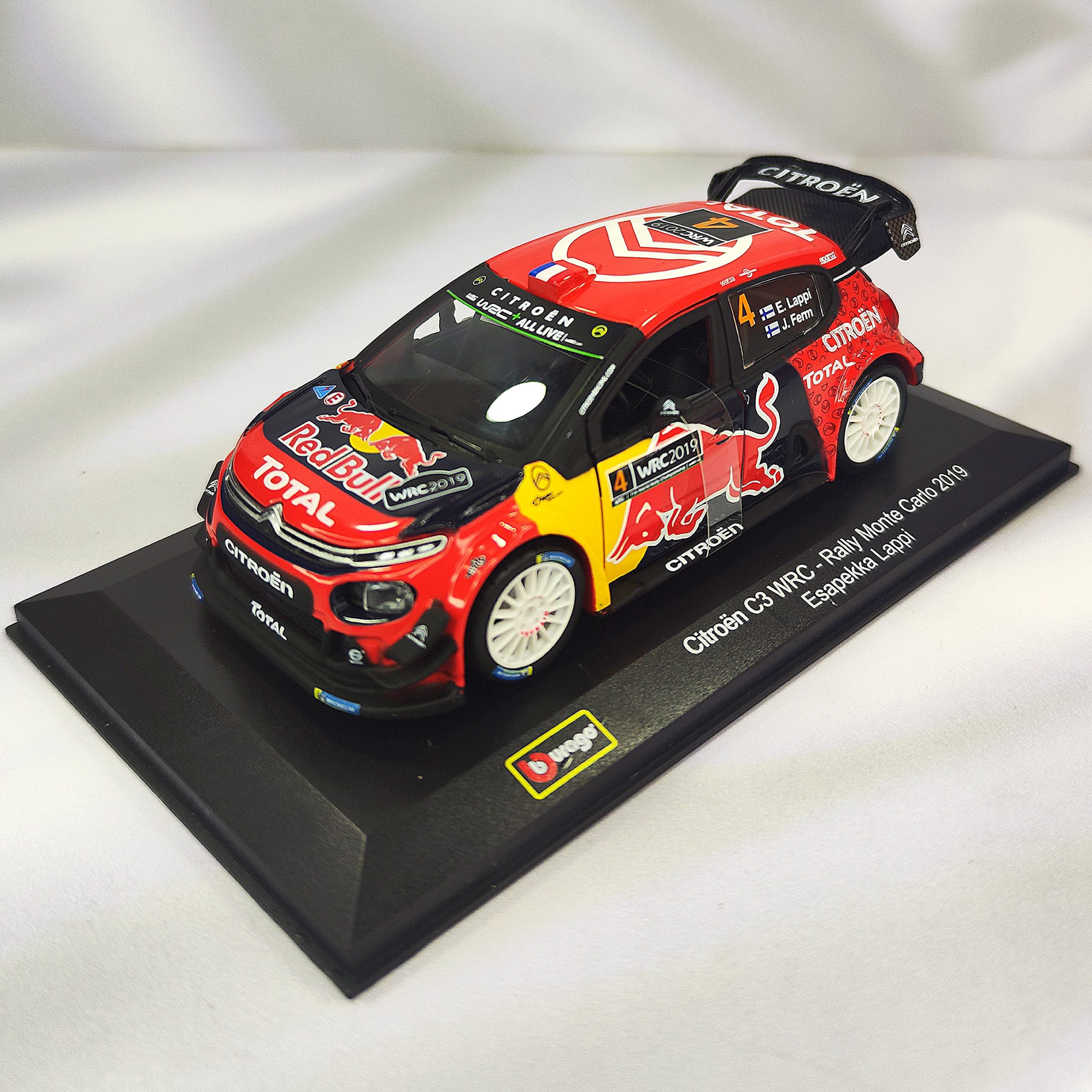 Citroen C3 WRC 2019 #4 Esapekka Lappi Caja Acrilica Burago 1:32