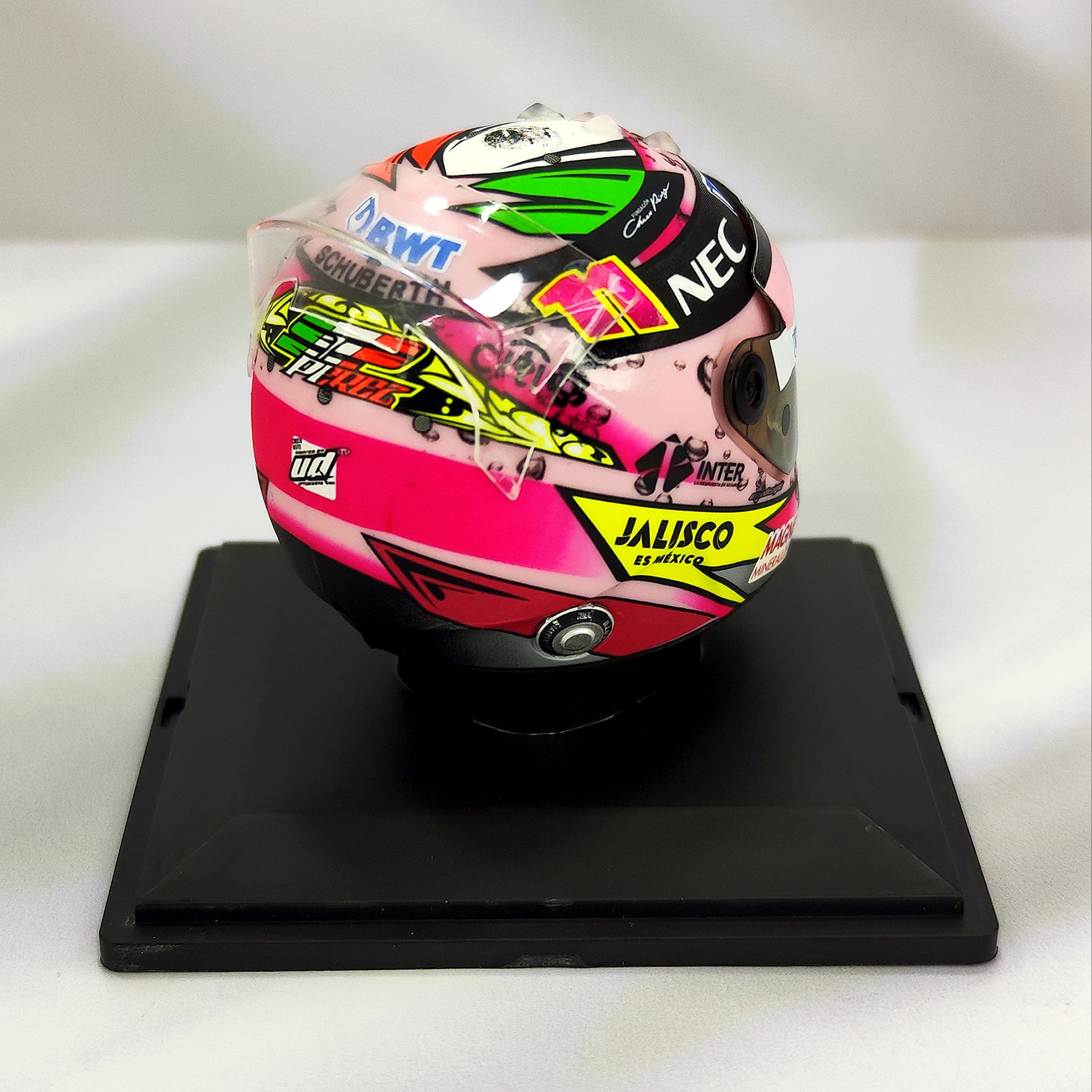 Casco Formula 1 Sergio Checo Perez Force India 2017 Spark 1:5