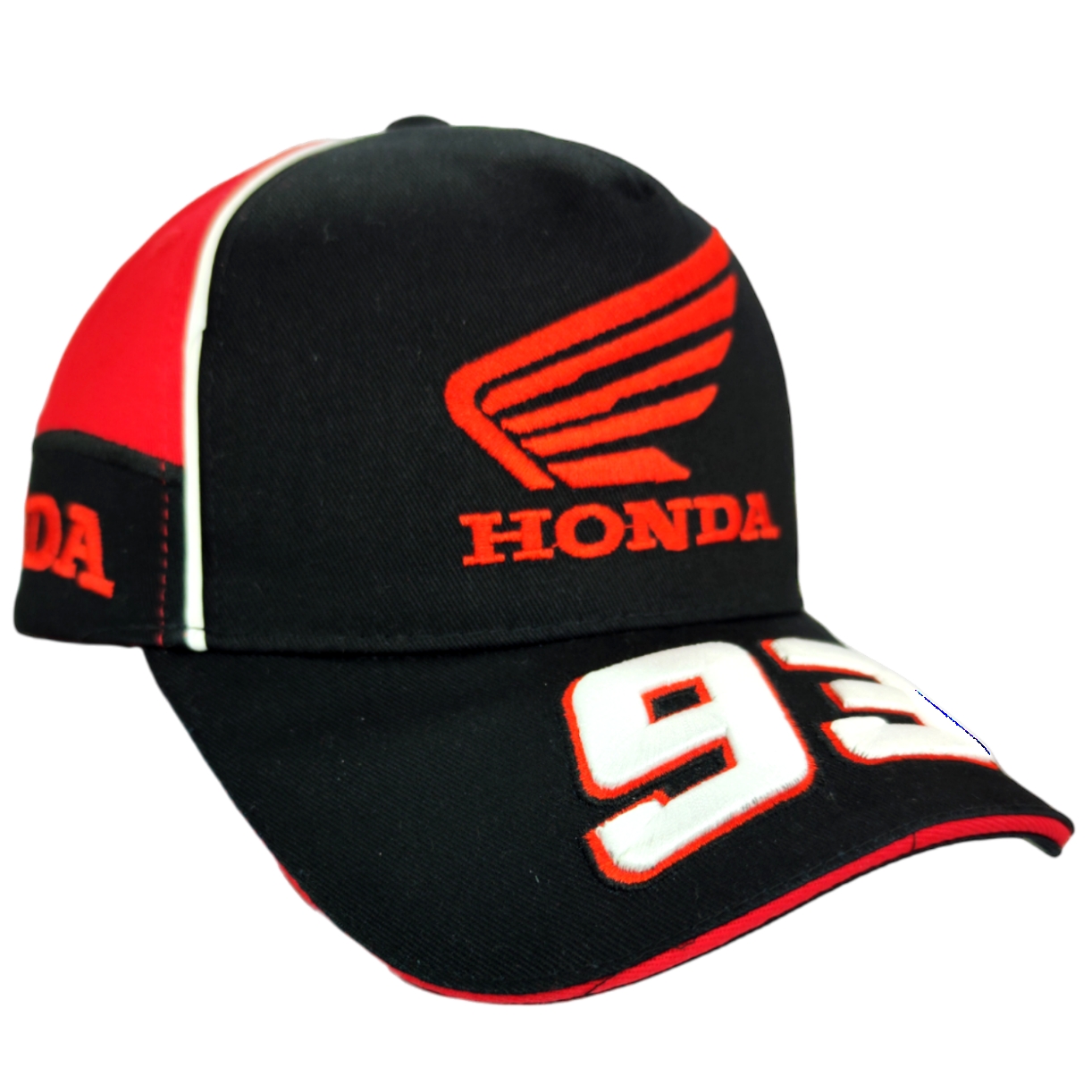 Gorro Jockey Honda #93 Marc Marquez Negro/Rojo