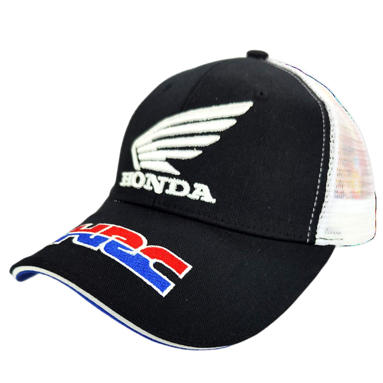 Gorro Jockey Honda HRC con Malla Blanco/Negro