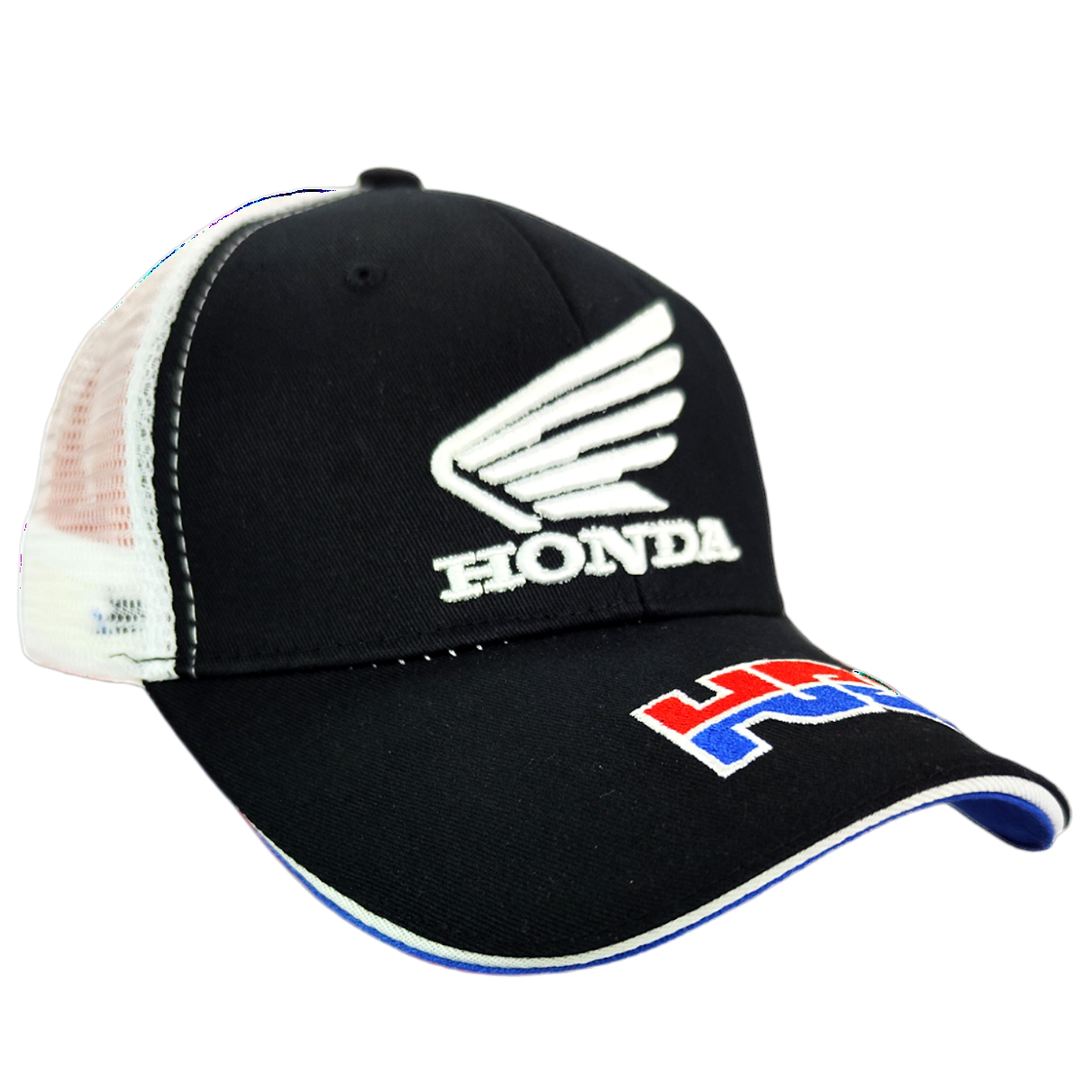 Gorro Jockey Honda HRC con Malla Blanco/Negro