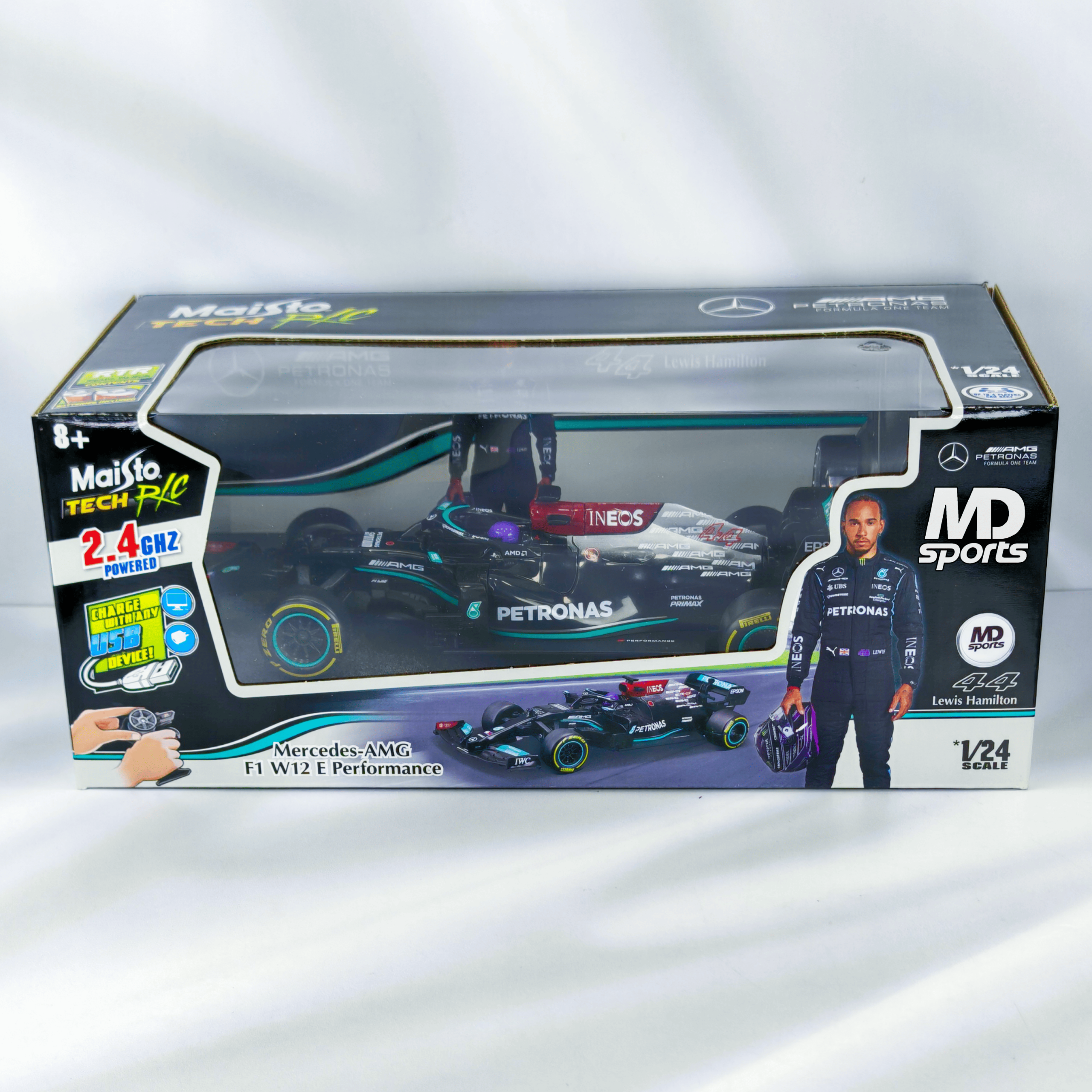 Mercedes W12 2021 #44 Lewis Hamilton Maisto 1:24 Control Remoto