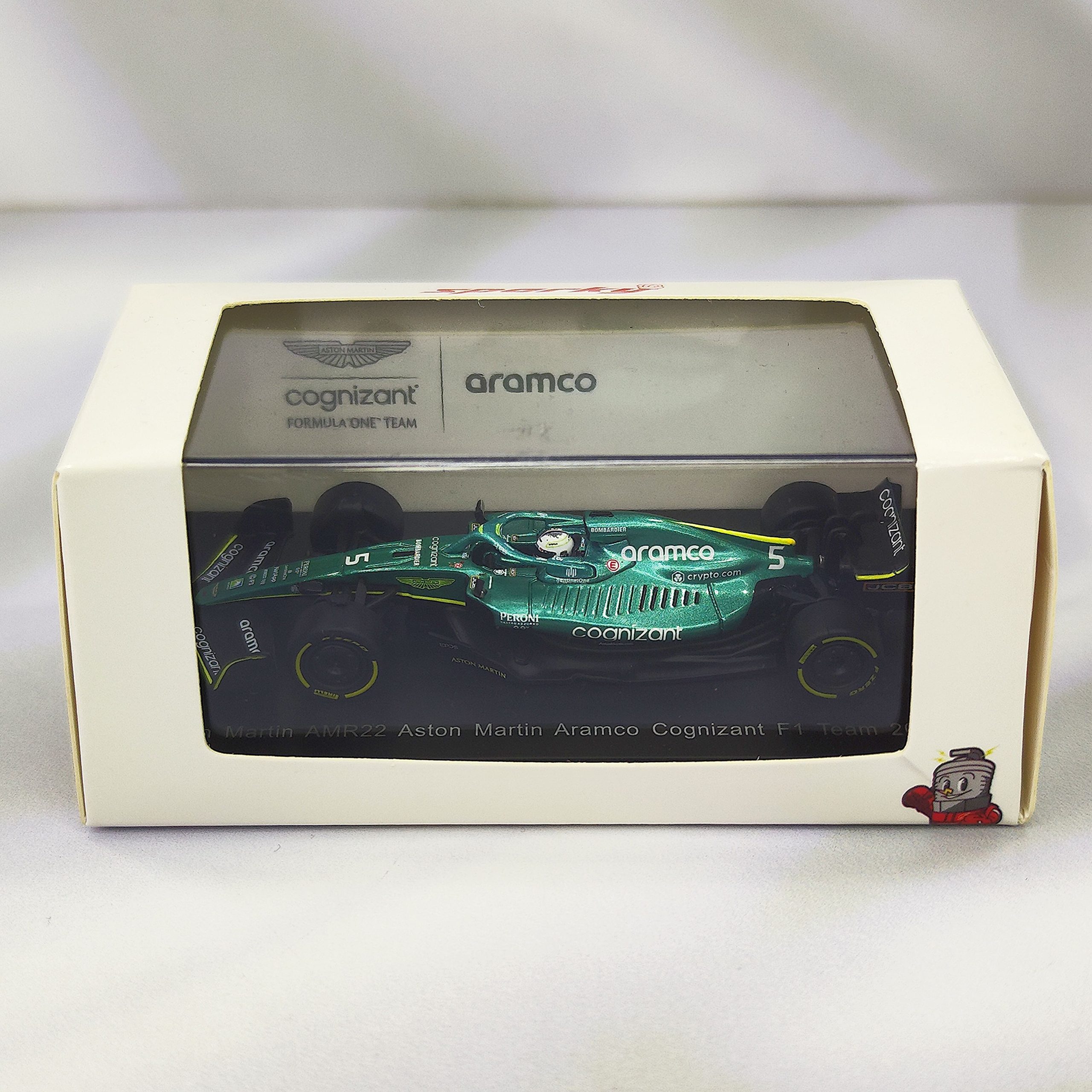 Aston Martin AMR22 2022 #5 Sebastian Vettel Caja Acrilica Spark 1:64