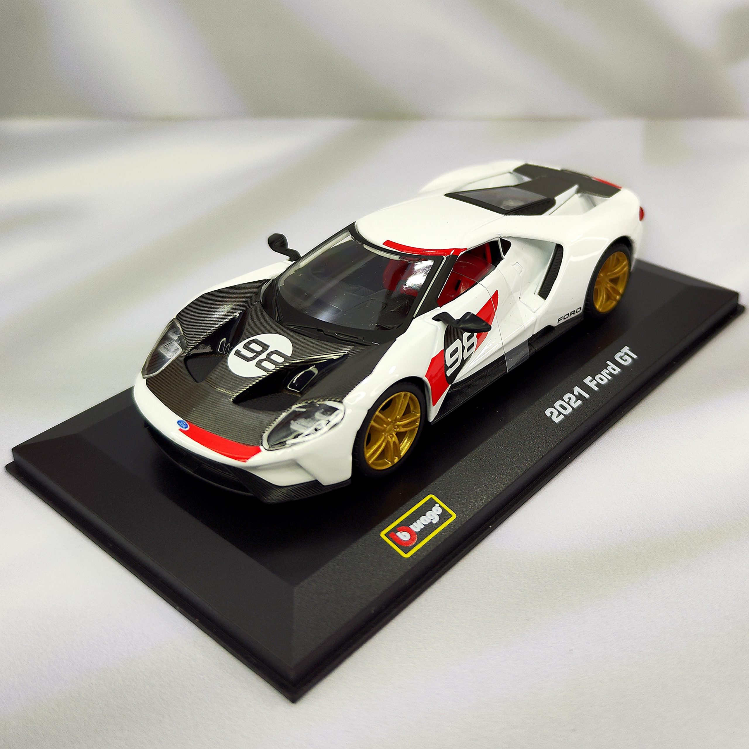 Auto Ford GT 2021 Caja Acrilica Burago 1:32