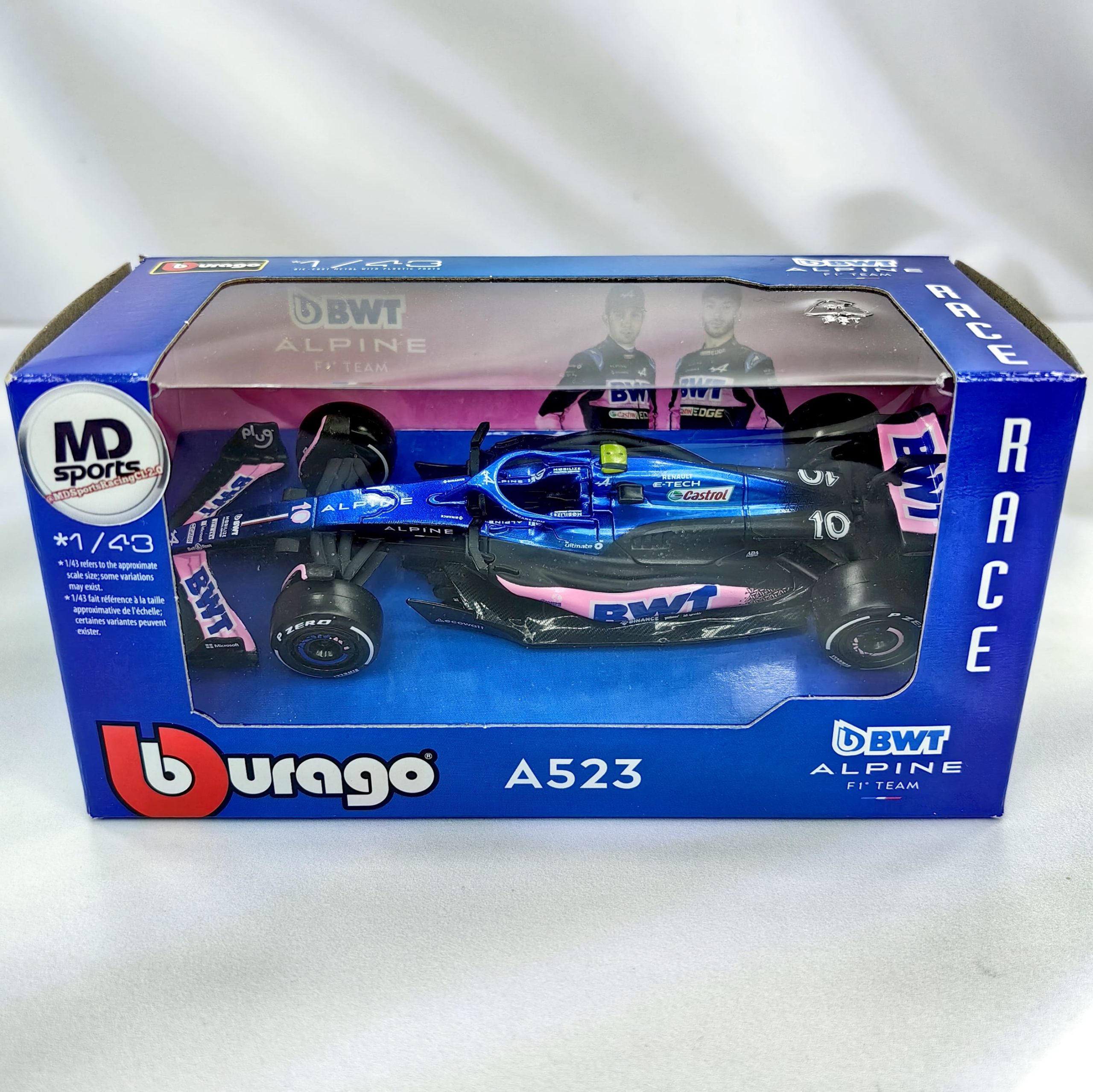 Alpine A523 2023 #10 Pierre Gasly Caja Normal Burago 1:43